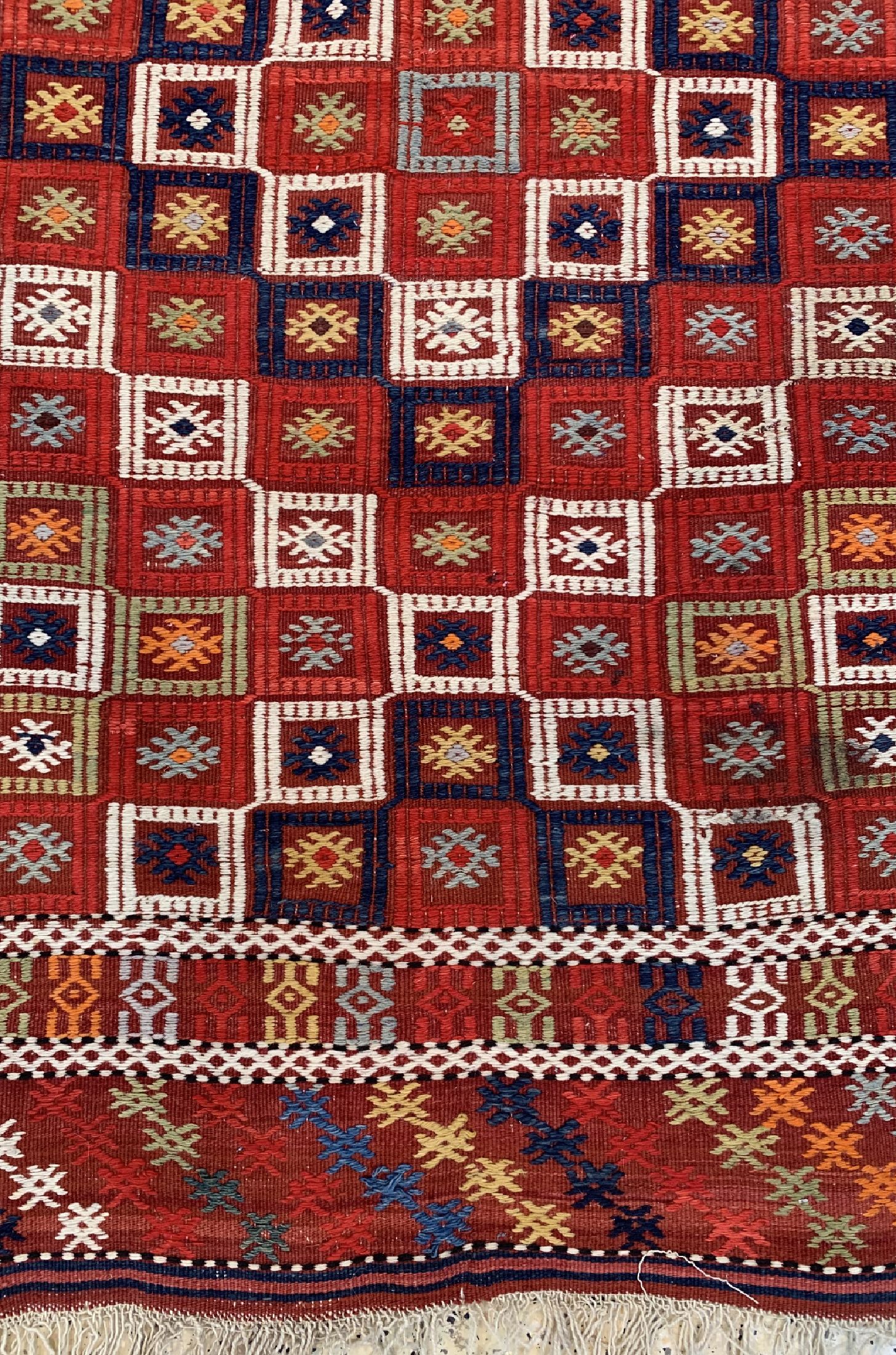 Detail b: Anatol Kelim, Türkei, um 1920/1930, Wolle auf Wolle, ca. 217 x 140 cm, EHZ: 4