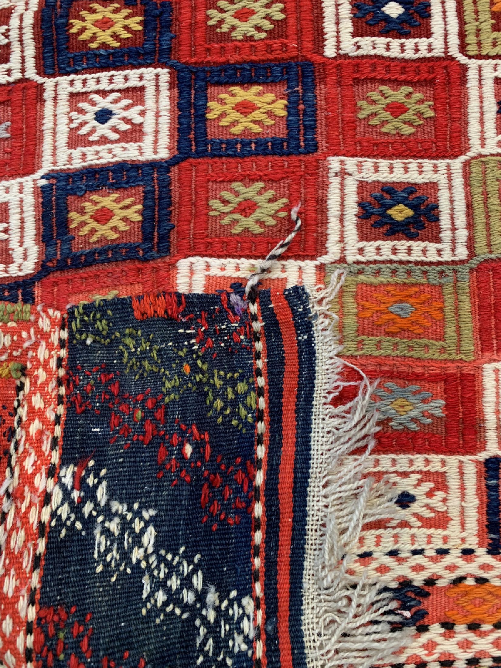 Detail e: Anatol Kelim, Türkei, um 1920/1930, Wolle auf Wolle, ca. 217 x 140 cm, EHZ: 4