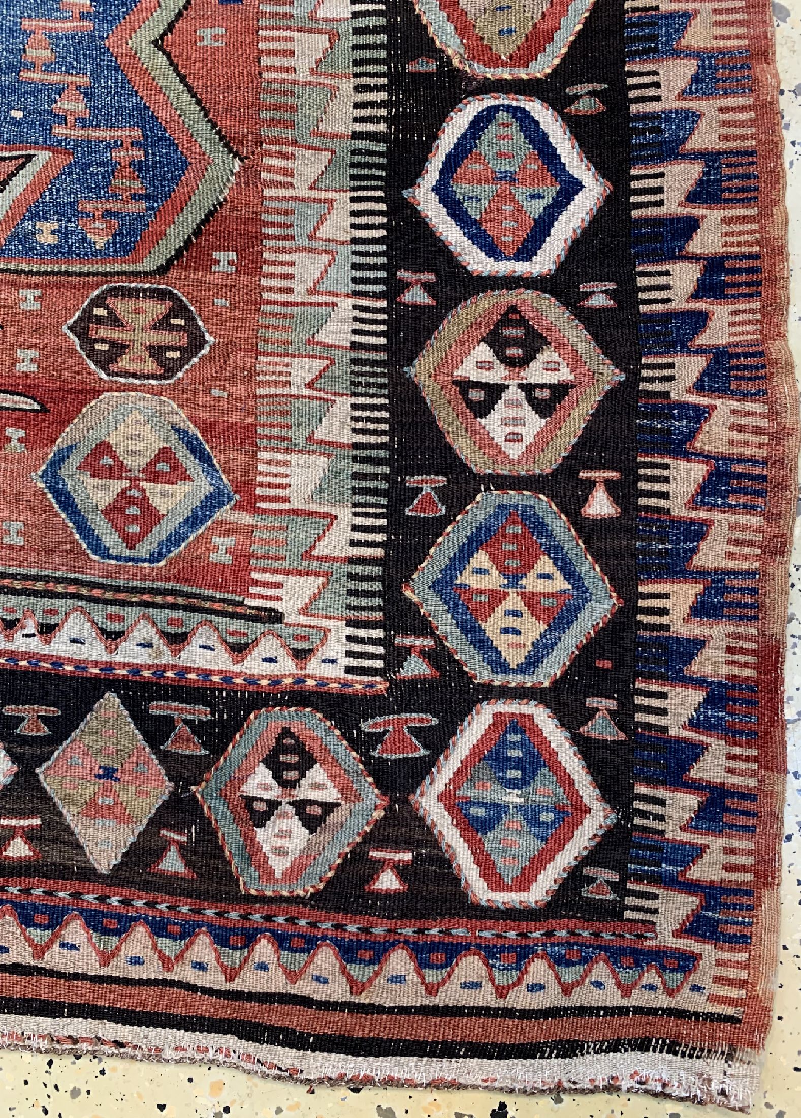 Detail a: Konya Kelim antik, Türkei, um 1900, Wolle auf Wolle, ca. 174 x 120 cm, EHZ: 4