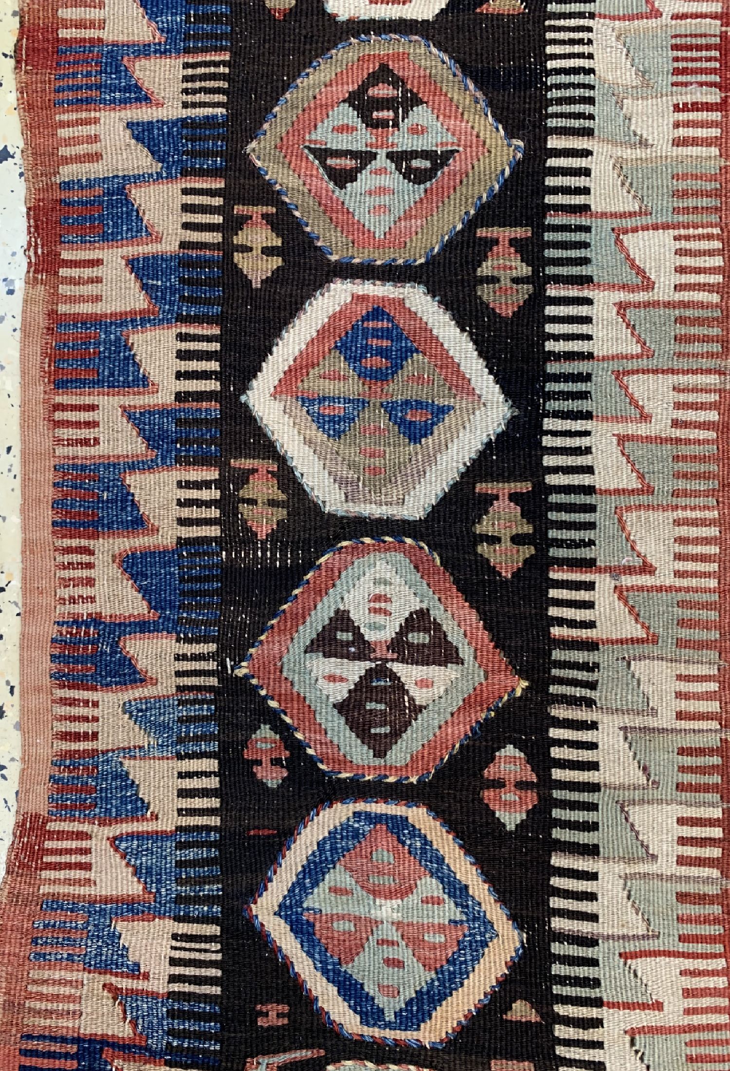 Detail c: Konya Kelim antik, Türkei, um 1900, Wolle auf Wolle, ca. 174 x 120 cm, EHZ: 4