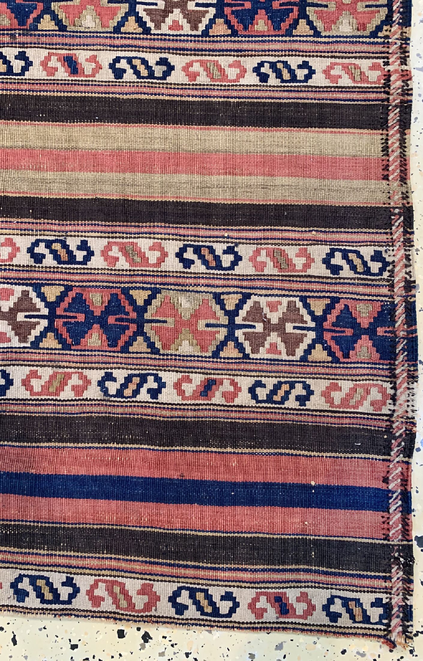 Detail a: Shahsawan Kelim antik, Persien, 19.Jhd, Wolle auf Wolle, ca. 230 x 107 cm, EHZ: 2