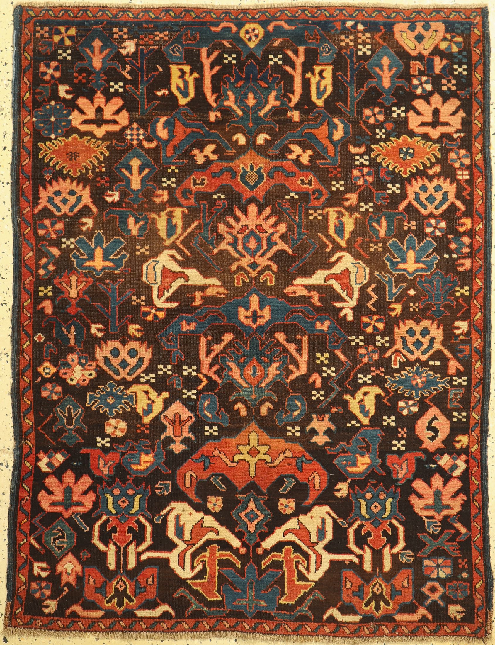 Antiker Bijov-Kazak, Kaukasus, 19.Jhd, Wolle auf Wolle, ca. 150 x 114 cm, EHZ: 3