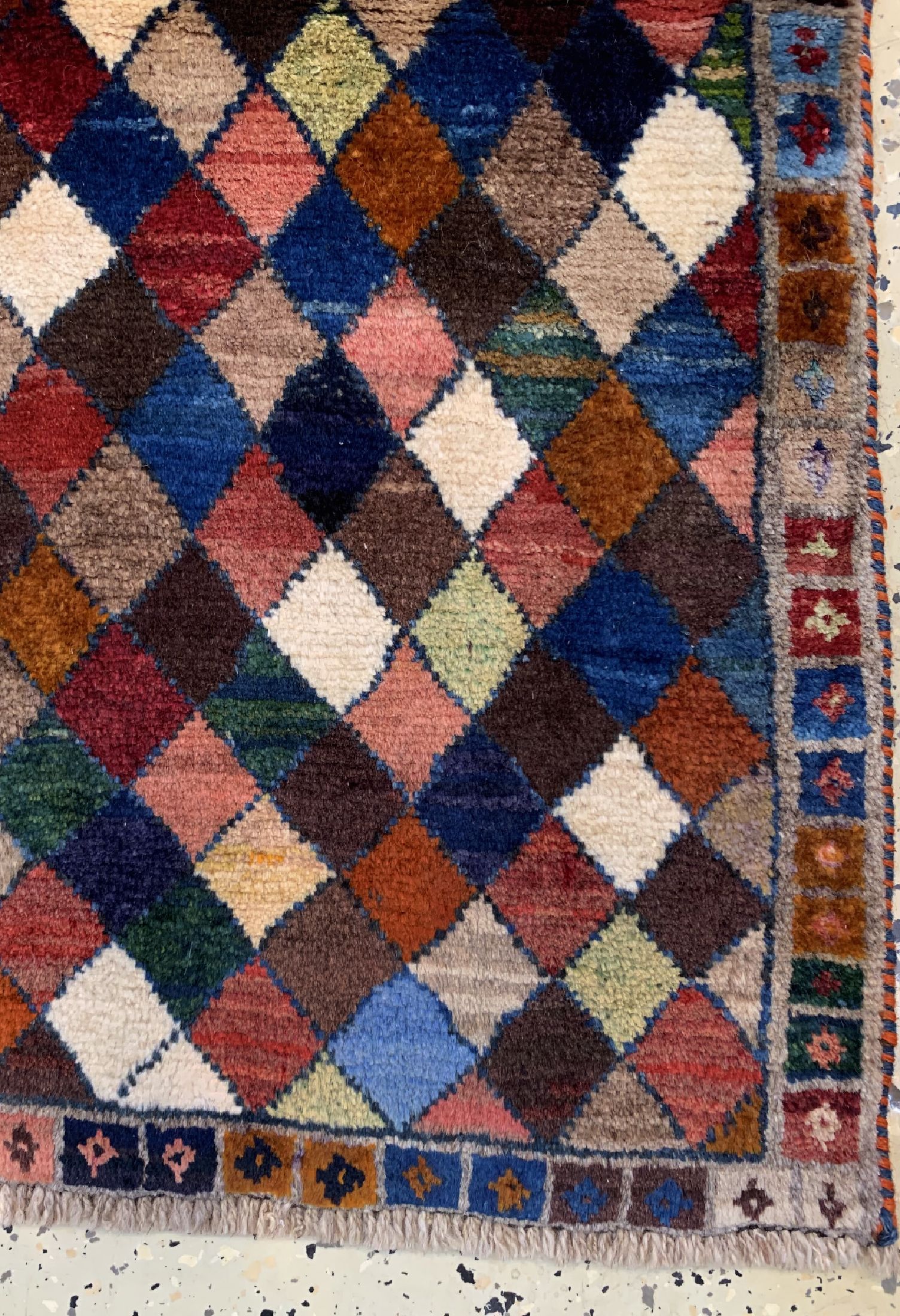 Detail a: Gabbeh alt, Persien, um 1950, Wolle auf Wolle, ca. 112 x 90 cm, EHZ: 4