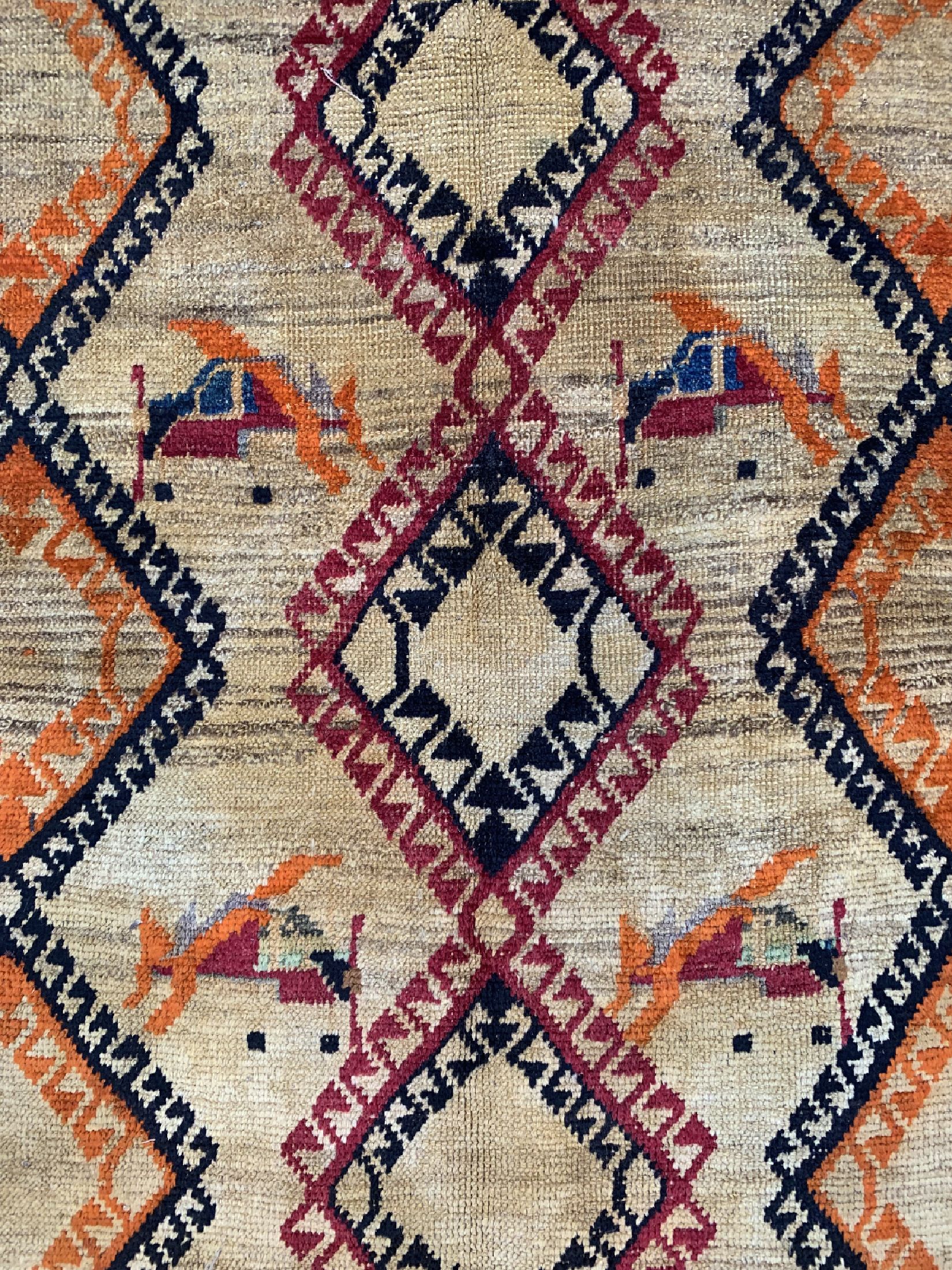 Detail c: Gabbeh alt, Persien, um 1940, Wolle auf Wolle, ca. 216 x 130 cm, EHZ: 3