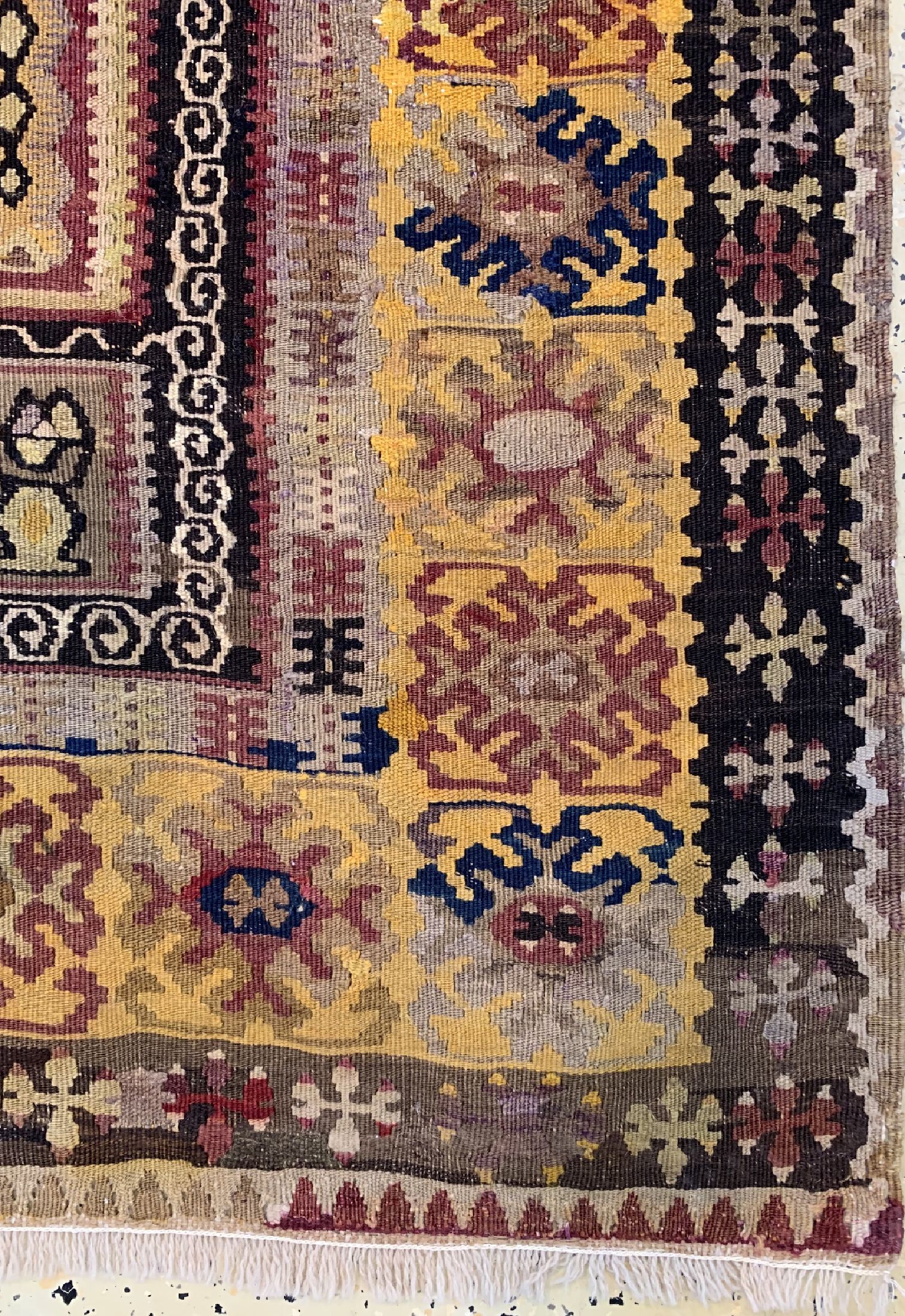 Detail a: Yahyaleh-Gebetskelim, Türkei, 19.Jhd, Wolle auf Wolle, ca. 155 x 110 cm, EHZ: 4