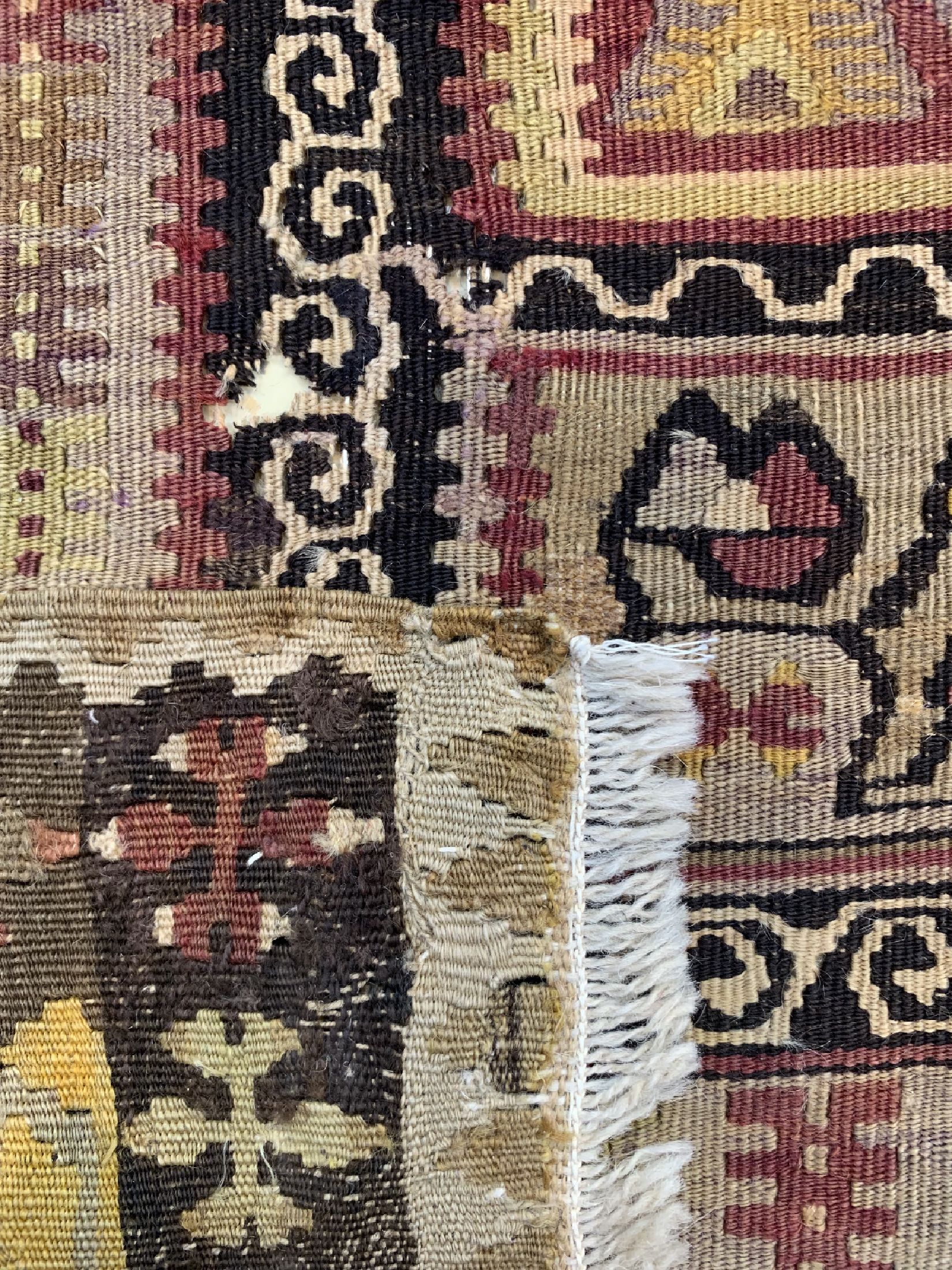 Detail d: Yahyaleh-Gebetskelim, Türkei, 19.Jhd, Wolle auf Wolle, ca. 155 x 110 cm, EHZ: 4