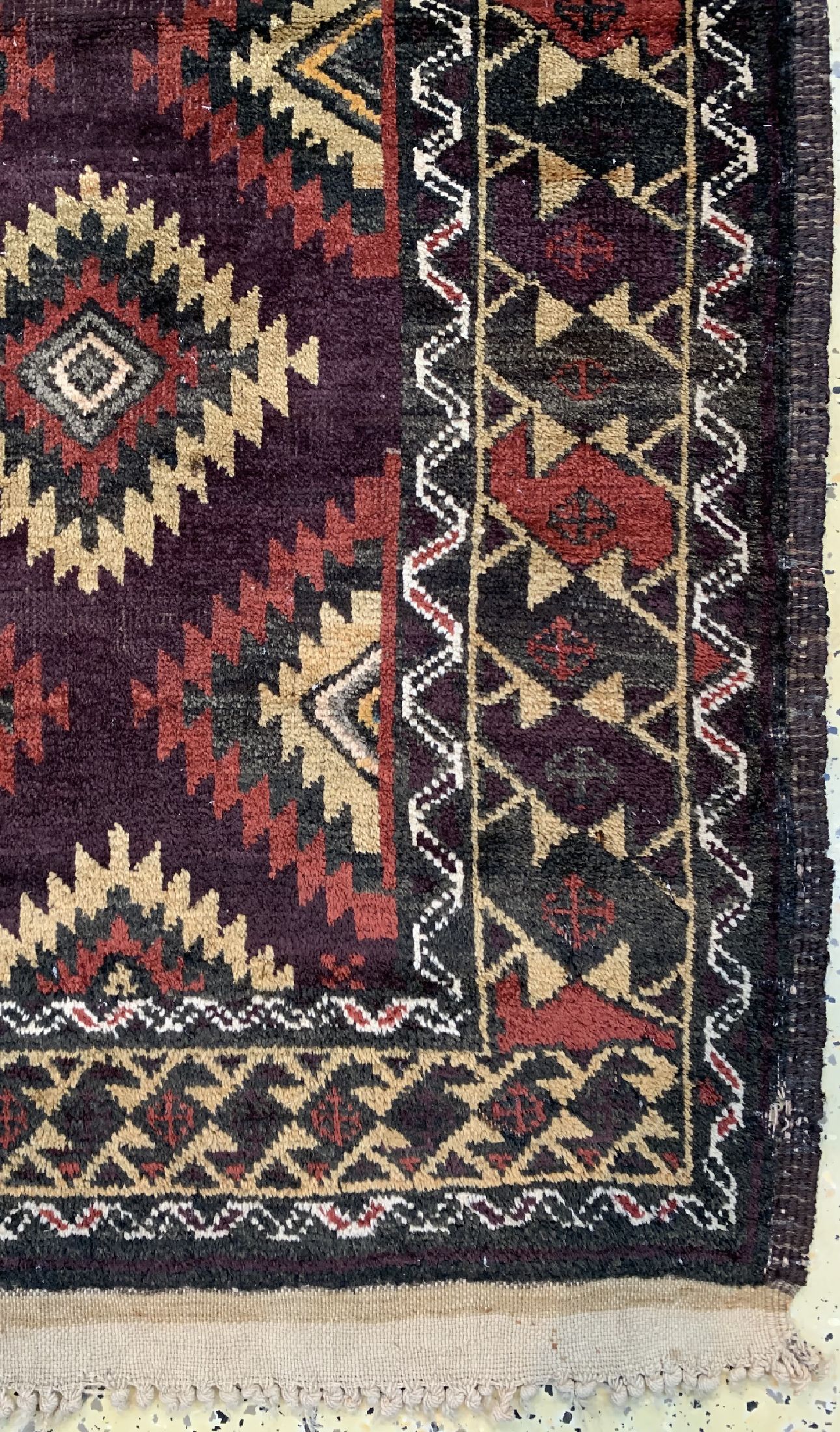 Detail a: Belutsch antik, Afghanistan, um 1900, Wolleauf Wolle, ca. 260 x 135 cm, EHZ: 4