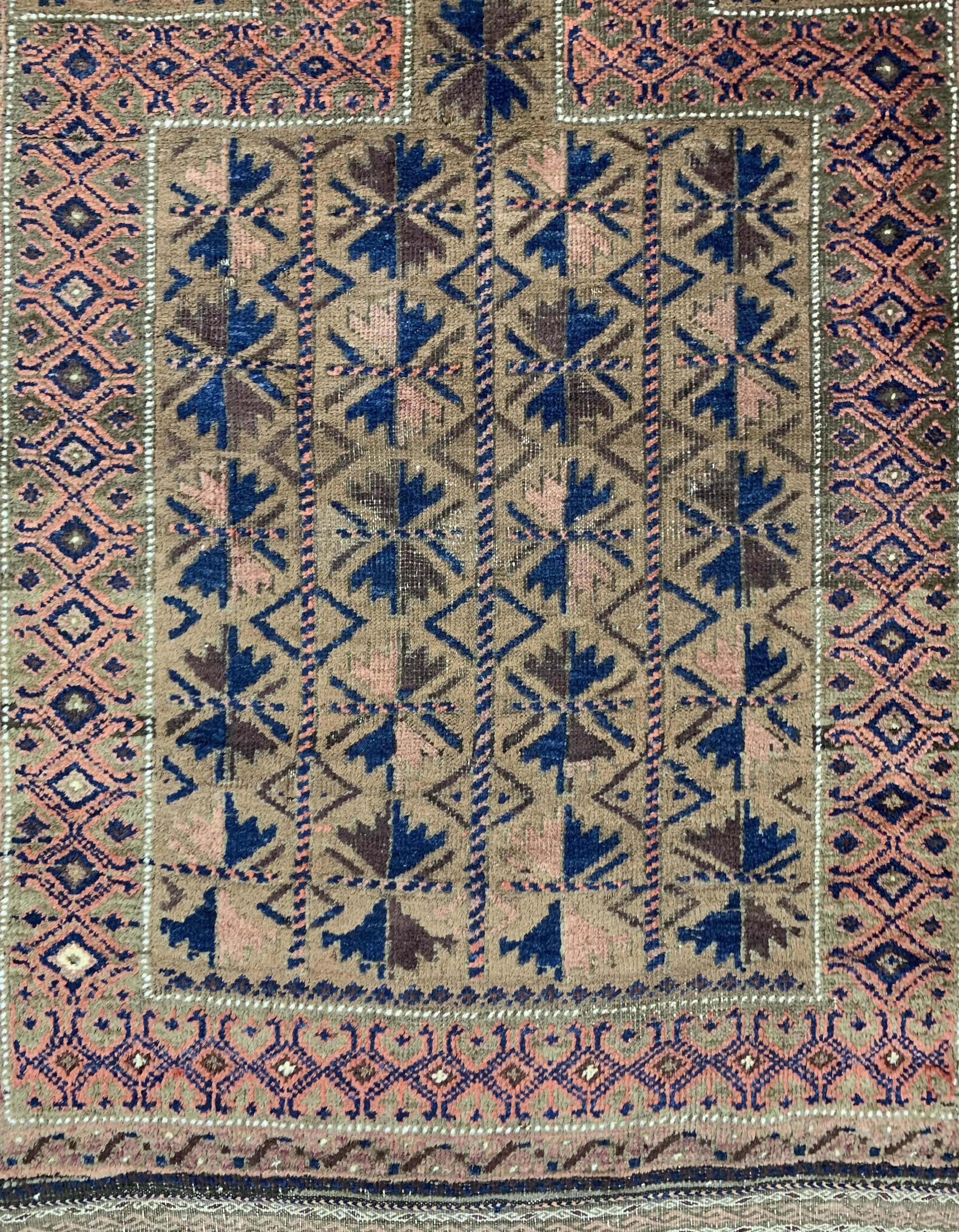 Detail a: Belutsch Gebetsteppich antik, Persien, 19.Jhd, Wolle auf Wolle, ca. 150 x 90 cm, EHZ:4