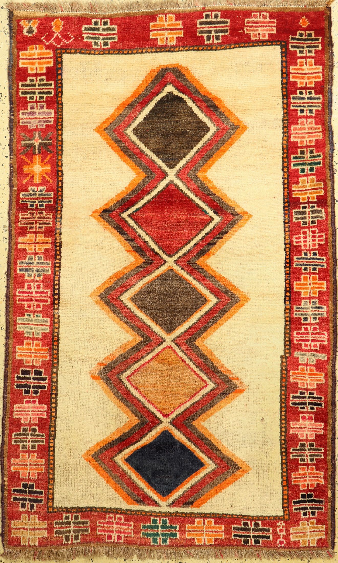 Gabbeh alt, Persien, um 1950, Wolle auf Wolle, ca. 185 x 114 cm, EHZ: 3