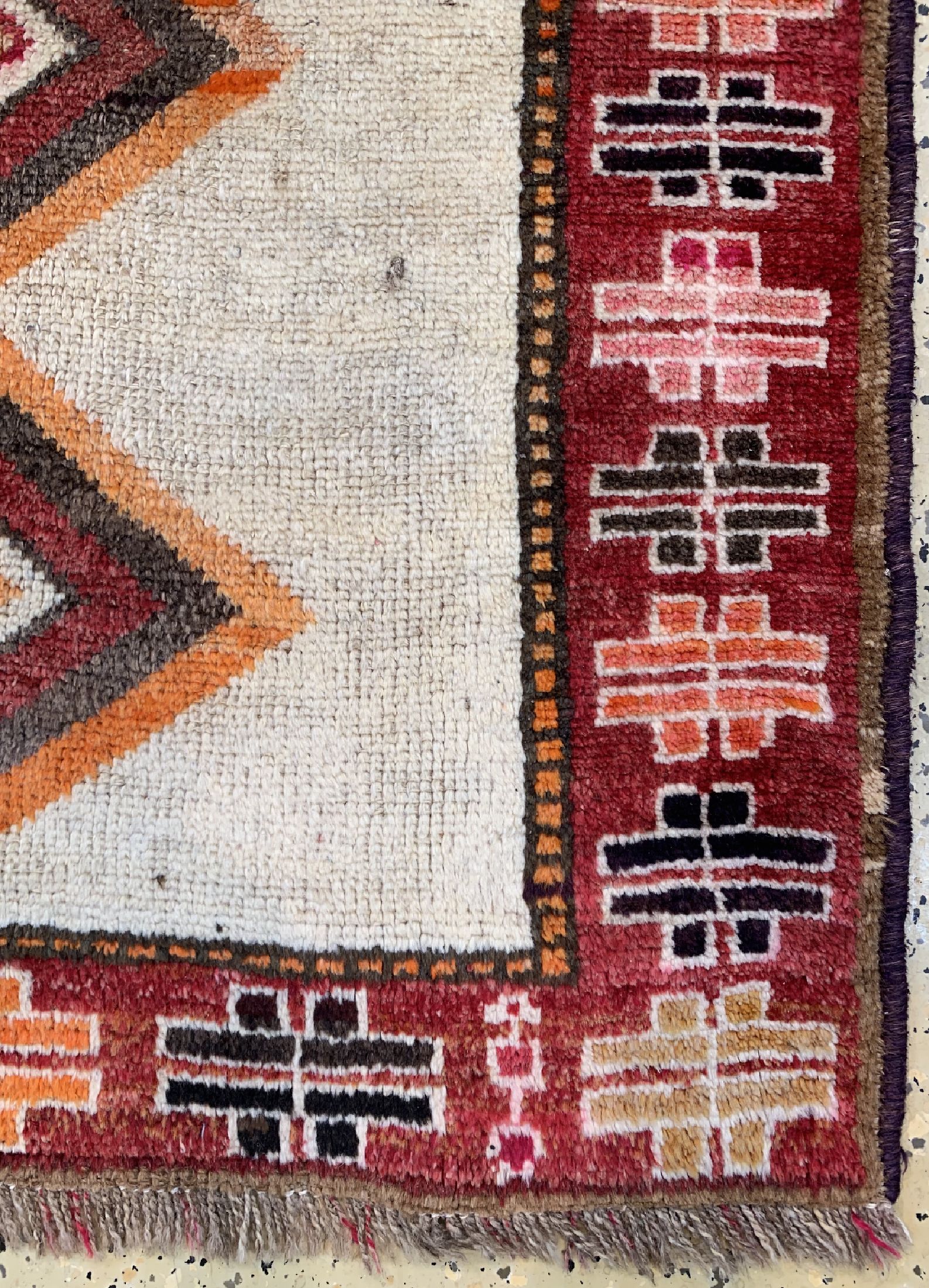 Detail a: Gabbeh alt, Persien, um 1950, Wolle auf Wolle, ca. 185 x 114 cm, EHZ: 3