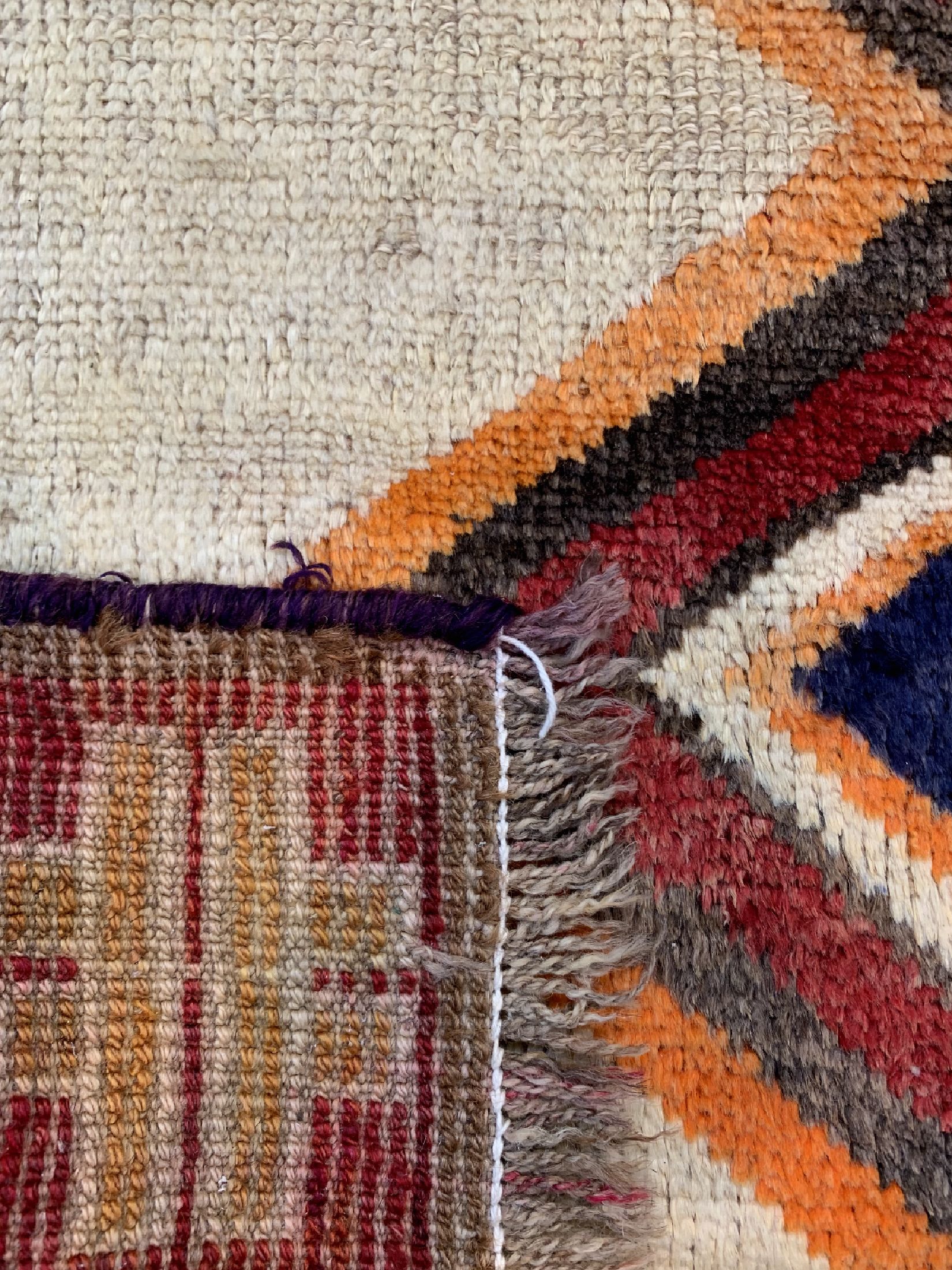 Detail d: Gabbeh alt, Persien, um 1950, Wolle auf Wolle, ca. 185 x 114 cm, EHZ: 3