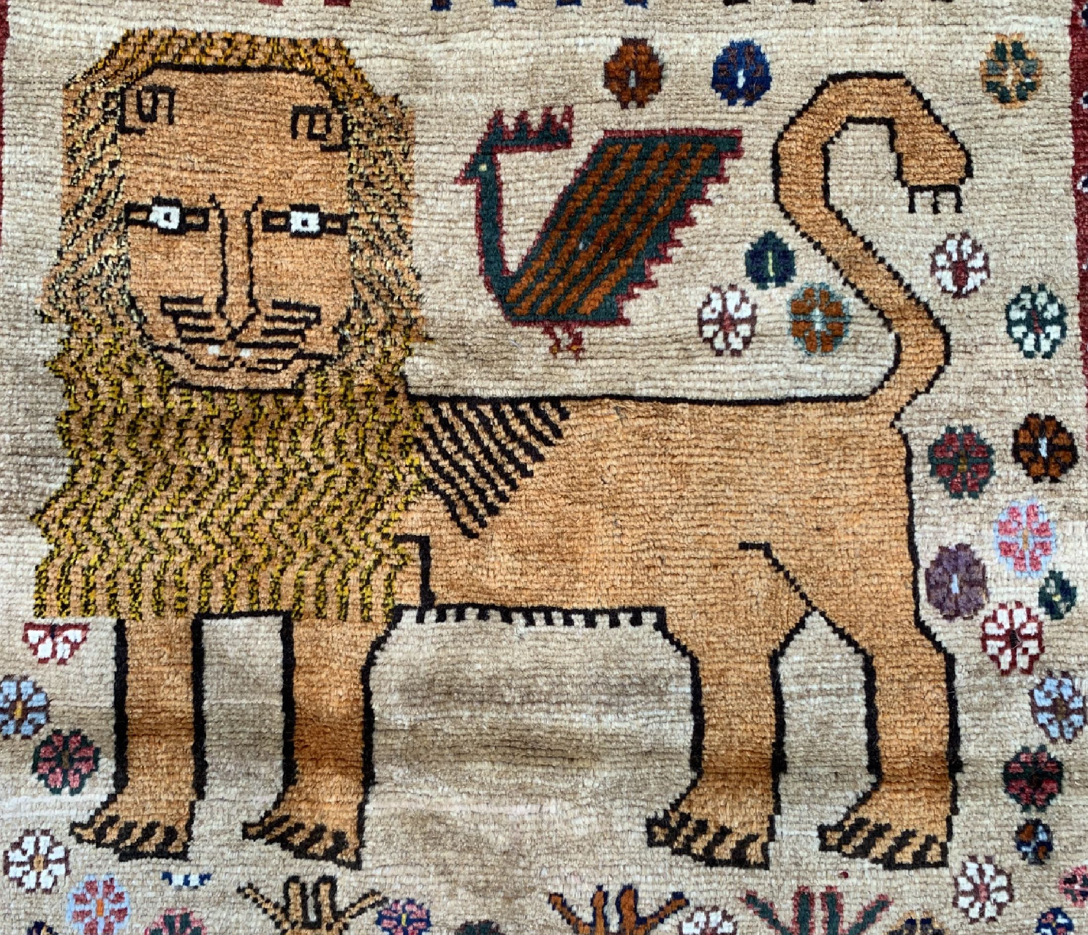 Detail c: Gabbeh alt, Persien, um 1960, Wolle auf Wolle, ca. 152 x 106 cm, EHZ: 4