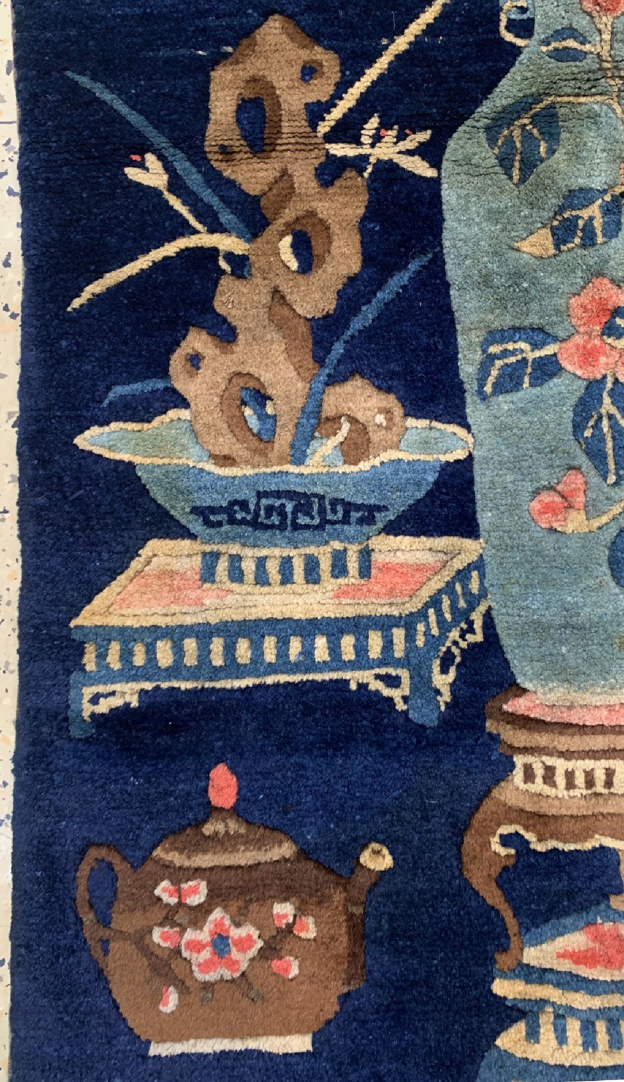 Detail b: Pao Tow antik, China, um 1900, Wolle auf Baumwolle, ca. 130 x 67 cm, EHZ: 2