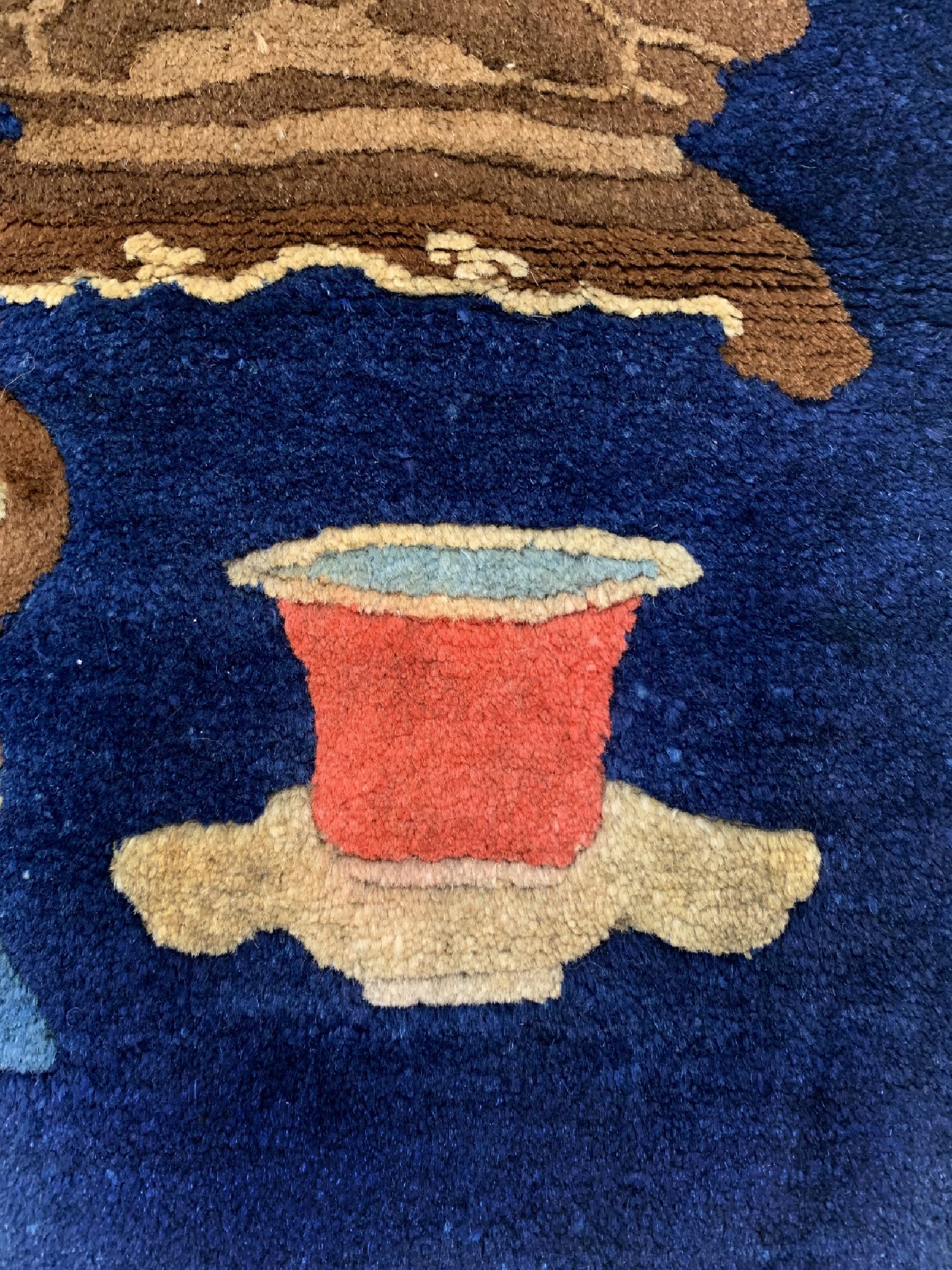 Detail d: Pao Tow antik, China, um 1900, Wolle auf Baumwolle, ca. 130 x 67 cm, EHZ: 2