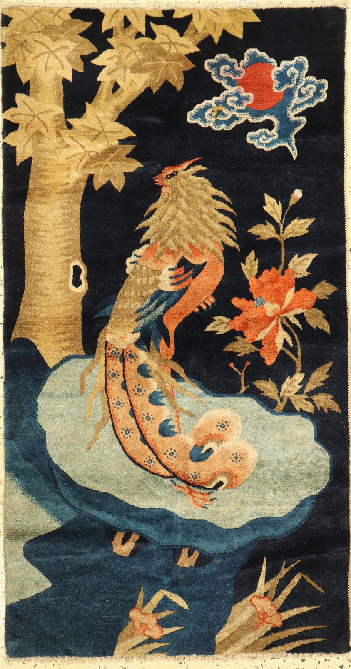 Pao Tow antik, China, um 1900, Wolle auf Baumwolle, ca. 130 x 70 cm, EHZ: 2