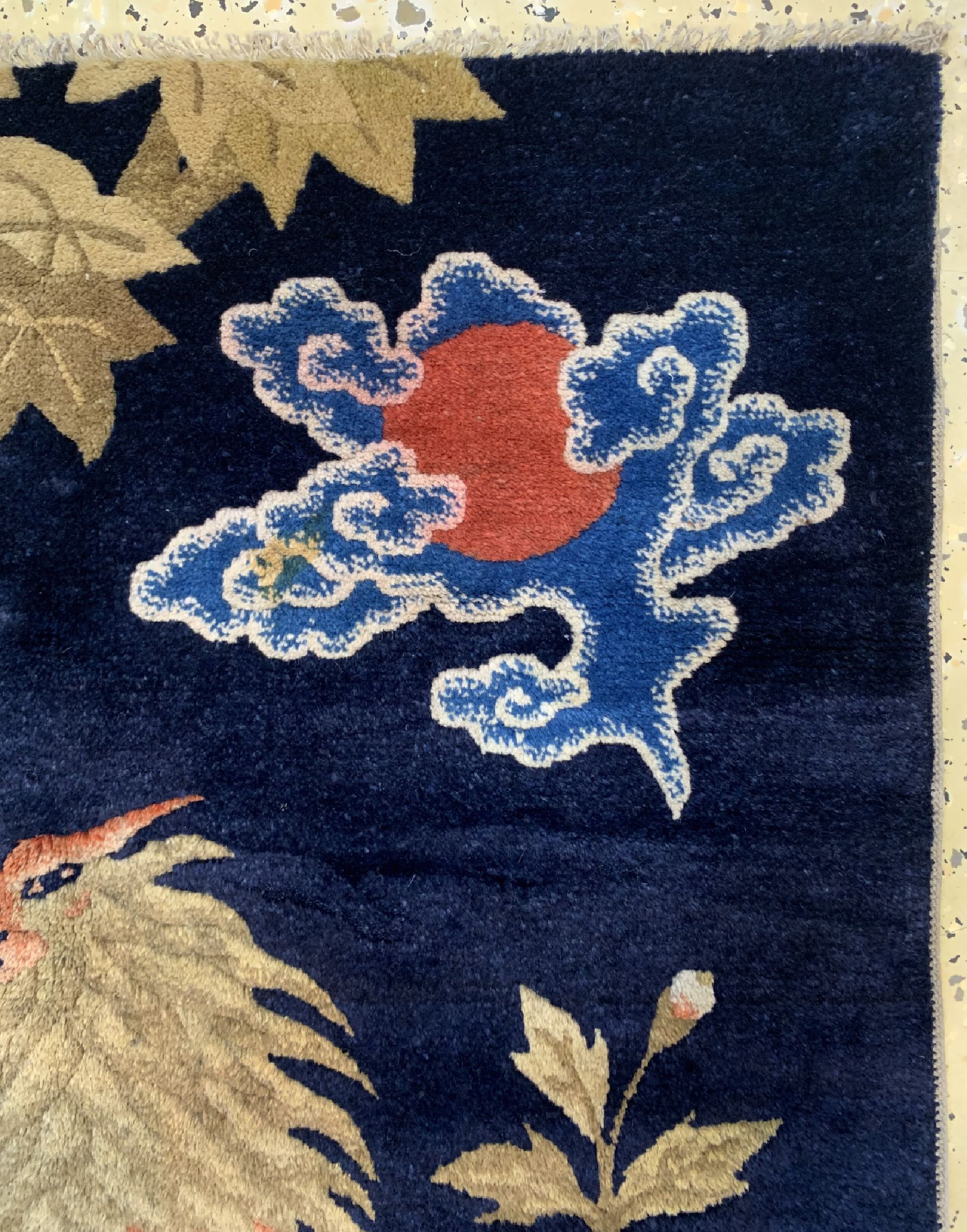 Detail c: Pao Tow antik, China, um 1900, Wolle auf Baumwolle, ca. 130 x 70 cm, EHZ: 2