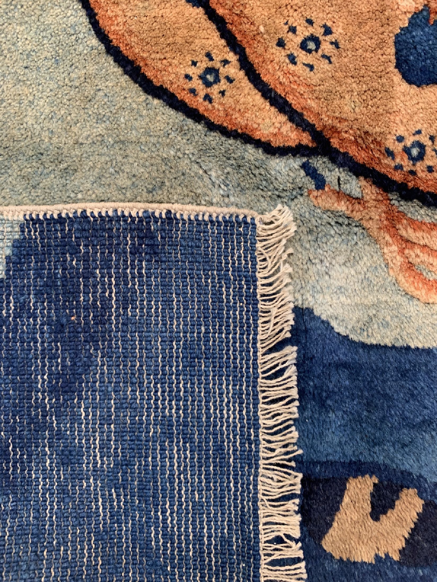 Detail e: Pao Tow antik, China, um 1900, Wolle auf Baumwolle, ca. 130 x 70 cm, EHZ: 2