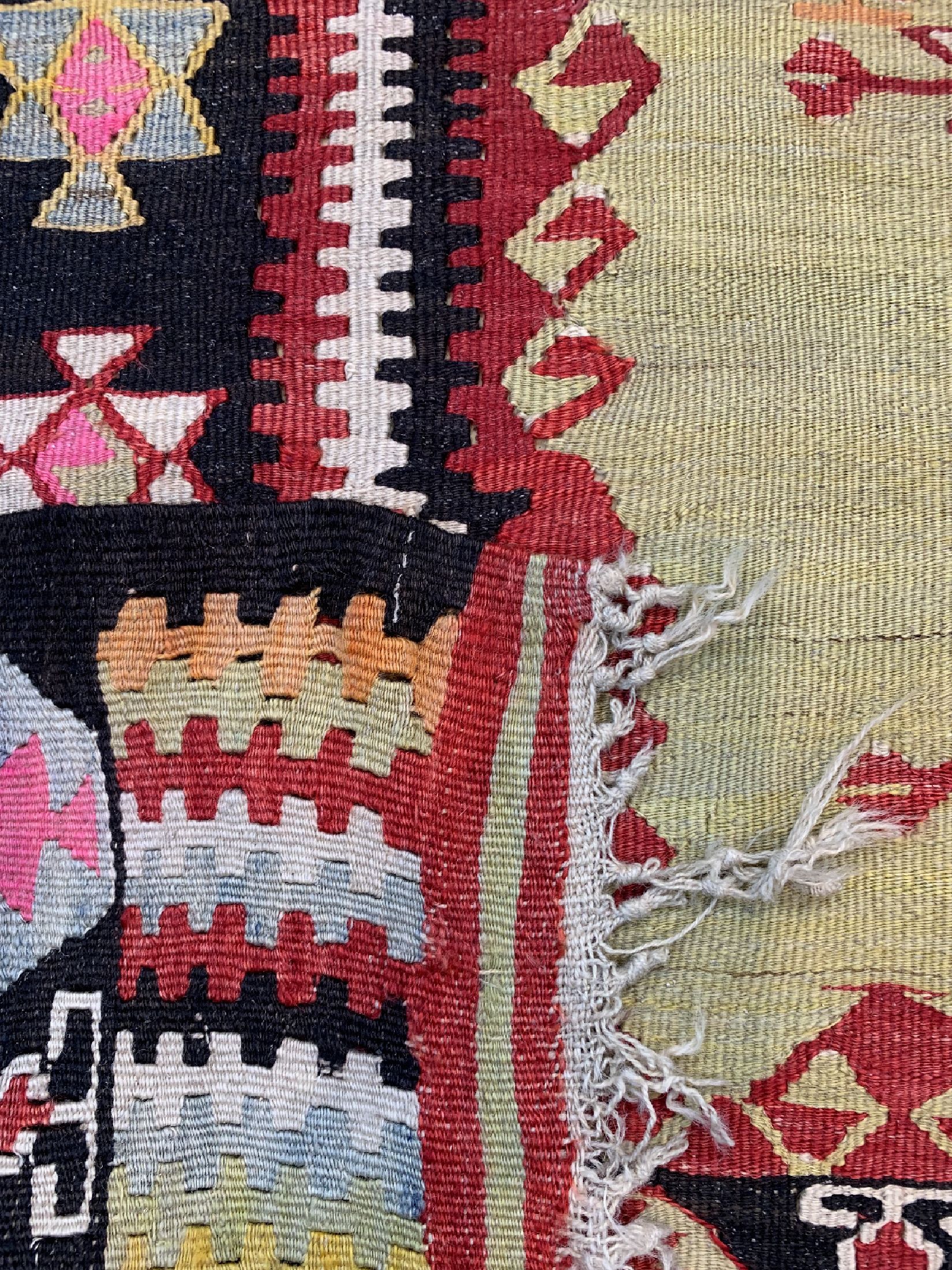 Detail d: Anatol Kelim, Türkei, ca. 60 Jahre, Wolle auf Wolle, ca. 220 x 130 cm, EHZ: 2