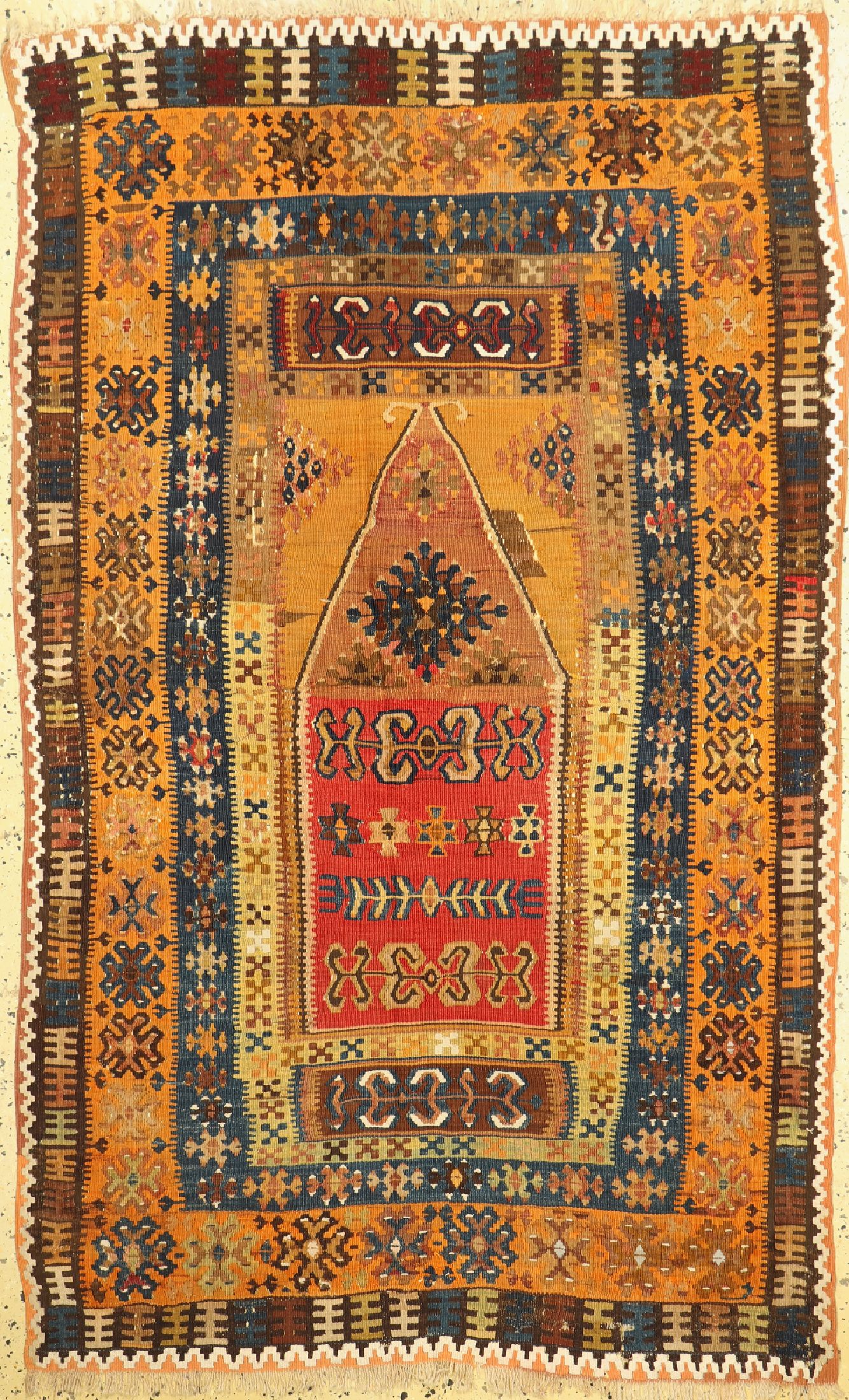 Anatol Kelim, Türkei, um 1920/1930, Wolle auf Wolle, ca. 200 x 120 cm, EHZ: 3