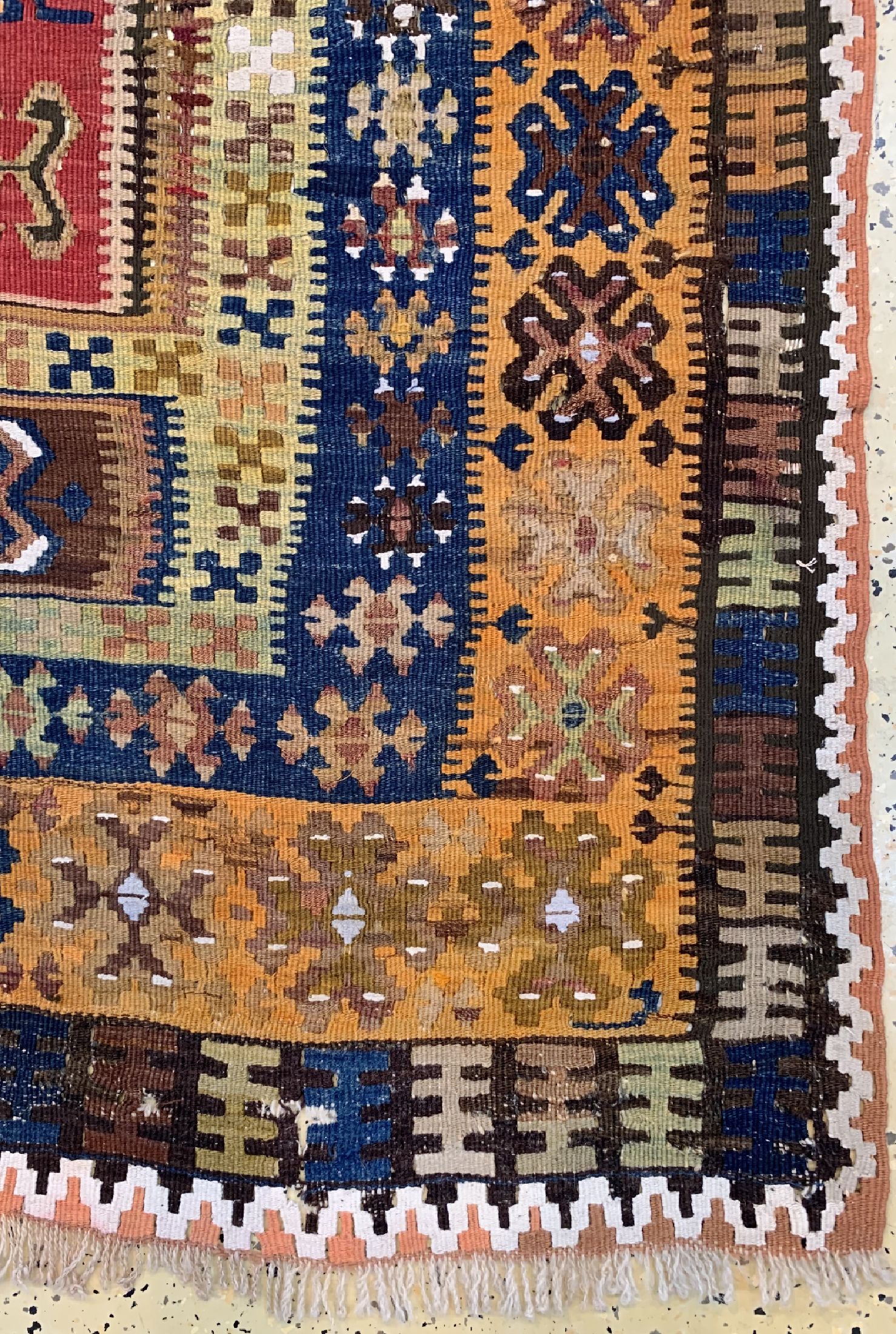 Detail a: Anatol Kelim, Türkei, um 1920/1930, Wolle auf Wolle, ca. 200 x 120 cm, EHZ: 3