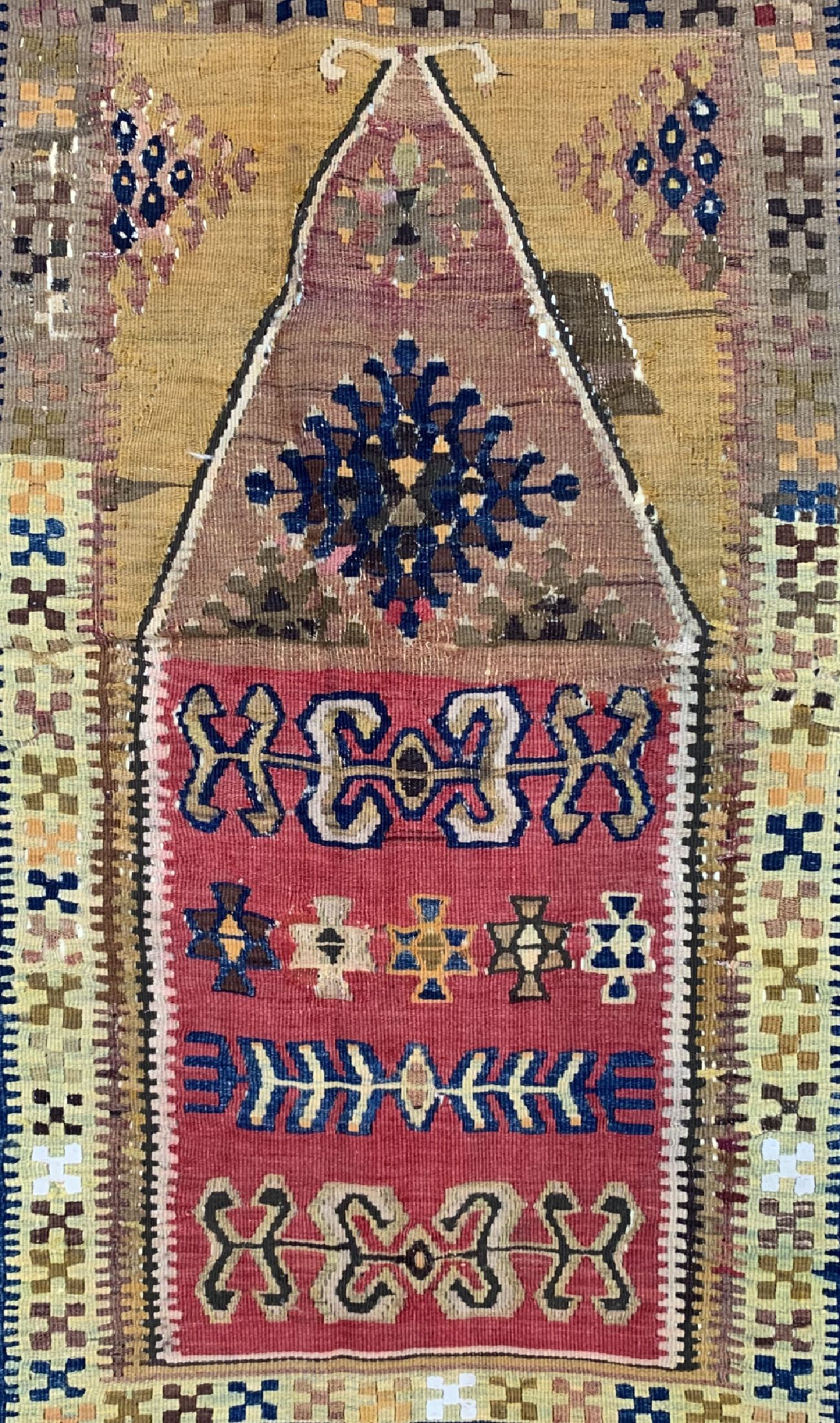 Detail b: Anatol Kelim, Türkei, um 1920/1930, Wolle auf Wolle, ca. 200 x 120 cm, EHZ: 3
