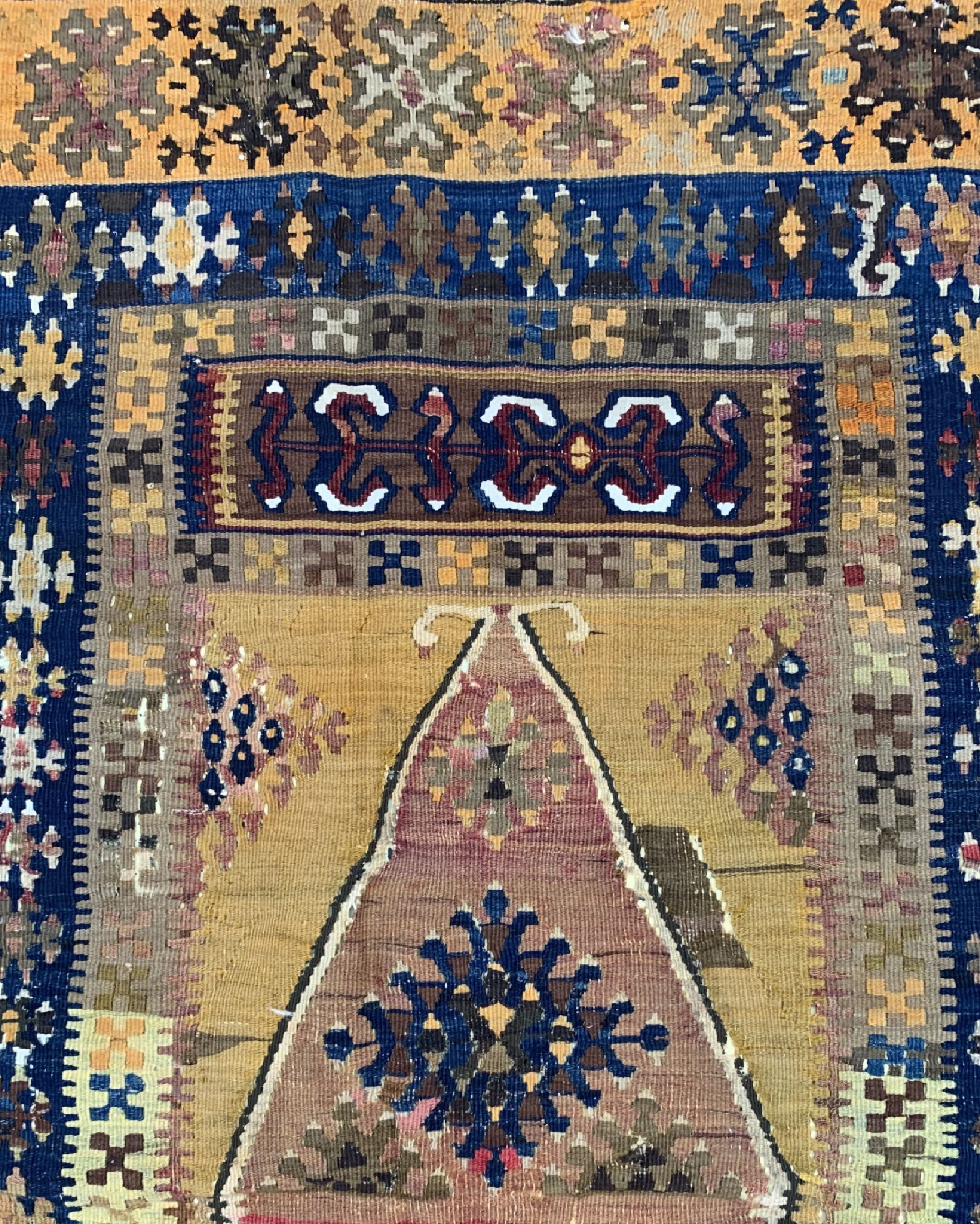 Detail c: Anatol Kelim, Türkei, um 1920/1930, Wolle auf Wolle, ca. 200 x 120 cm, EHZ: 3
