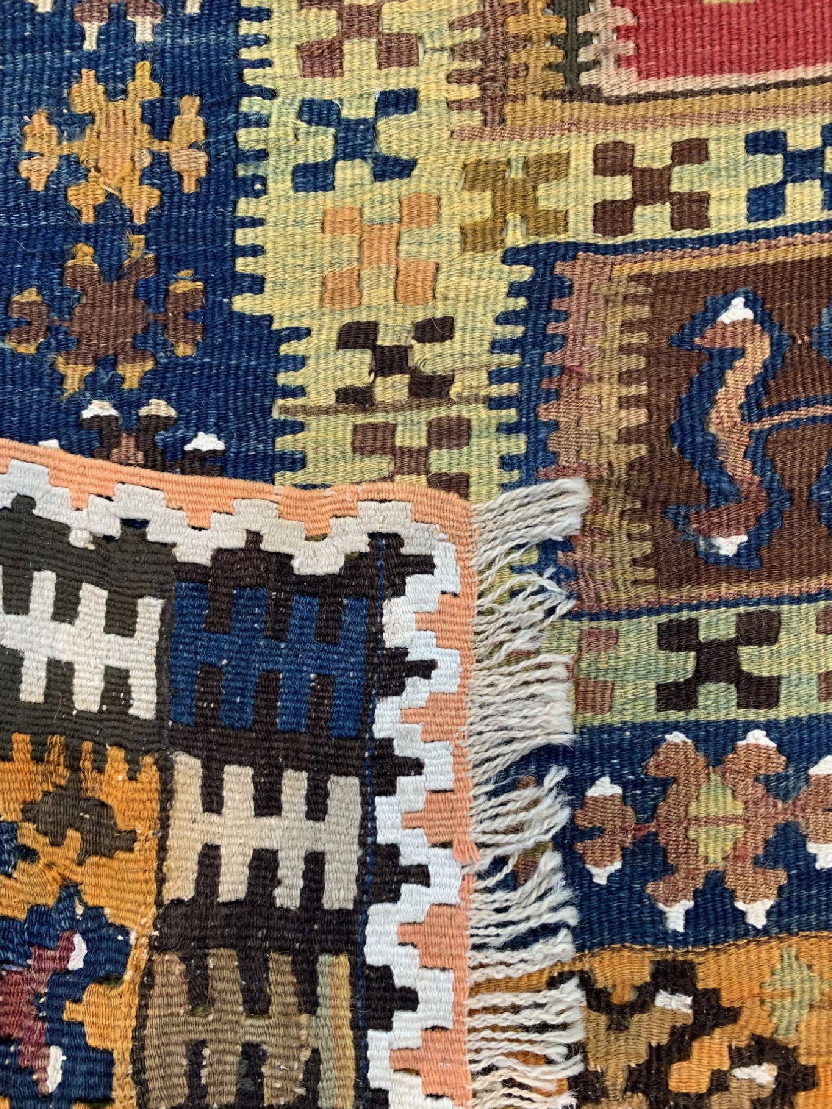 Detail d: Anatol Kelim, Türkei, um 1920/1930, Wolle auf Wolle, ca. 200 x 120 cm, EHZ: 3