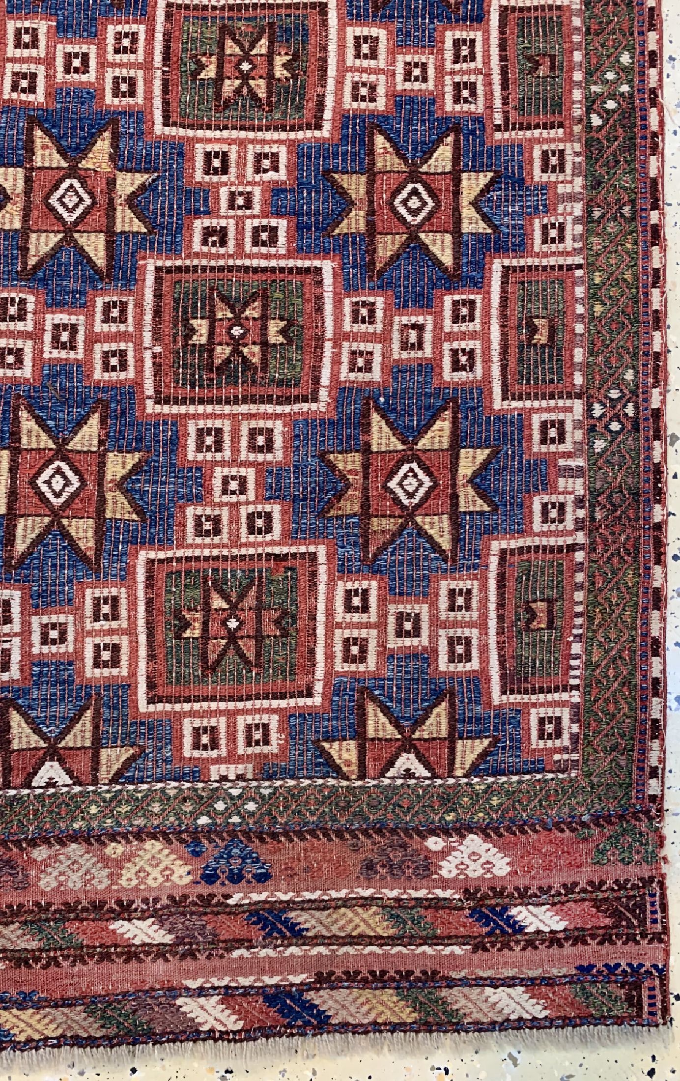 Detail a: Cicim antik, Türkei, um 1900, Wolle auf Wolle, ca. 270 x 140 cm, EHZ: 2-3