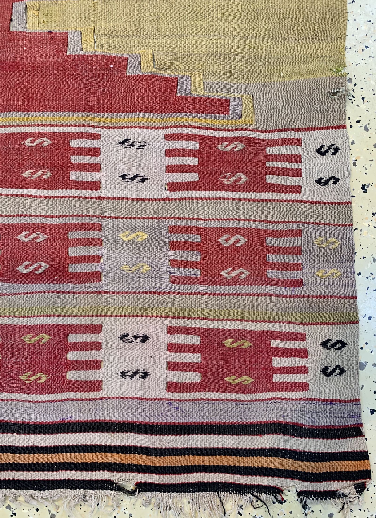 Detail a: Anatol Kelim antik, Türkei, um 1900, Wolle auf Wolle, ca. 240 x 140 cm, EHZ: 4