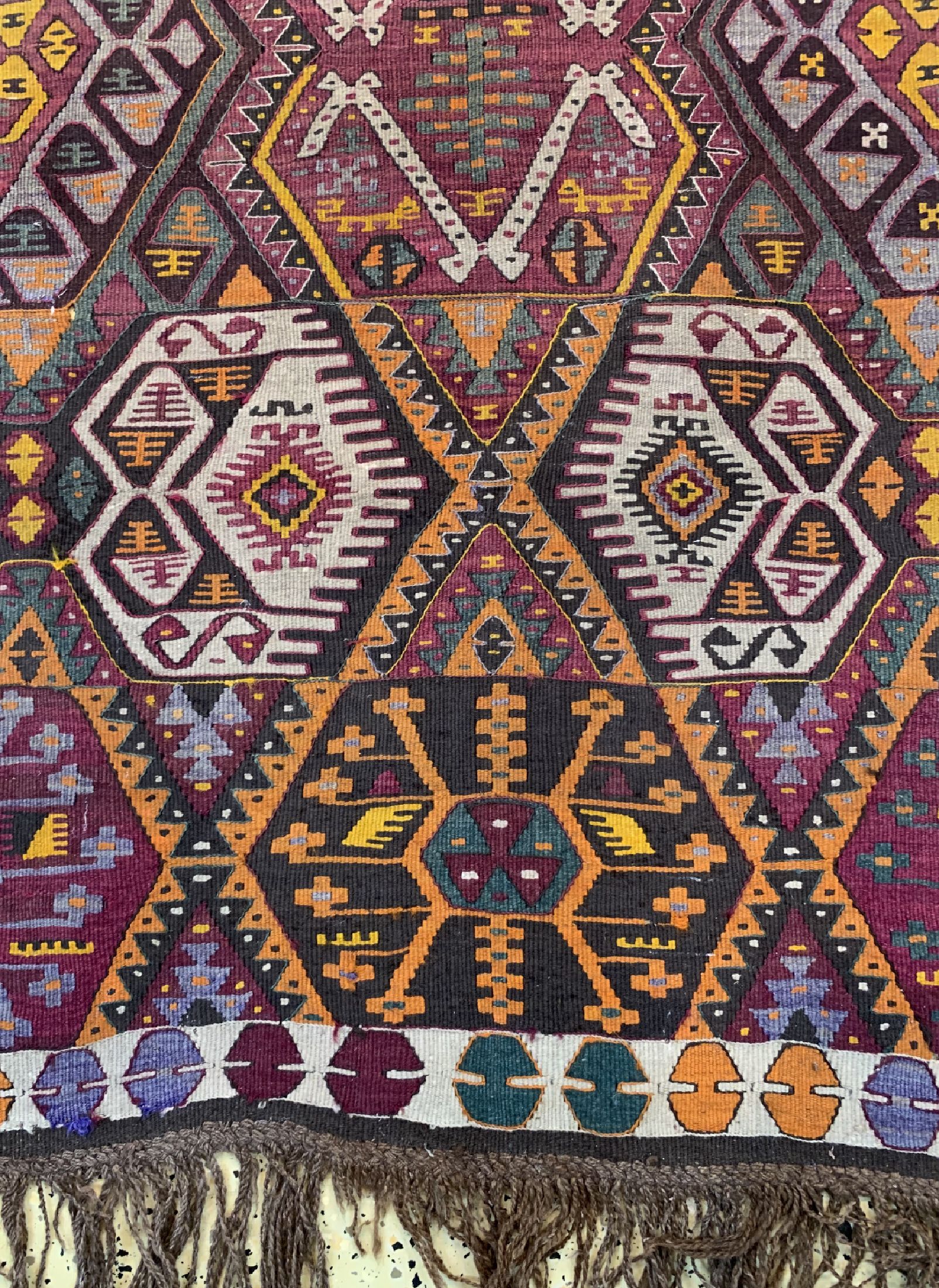 Detail b: Malatia Kelim, Türkei, um 1940, Wolle auf Wolle, ca. 395 x 147 cm, EHZ: 3