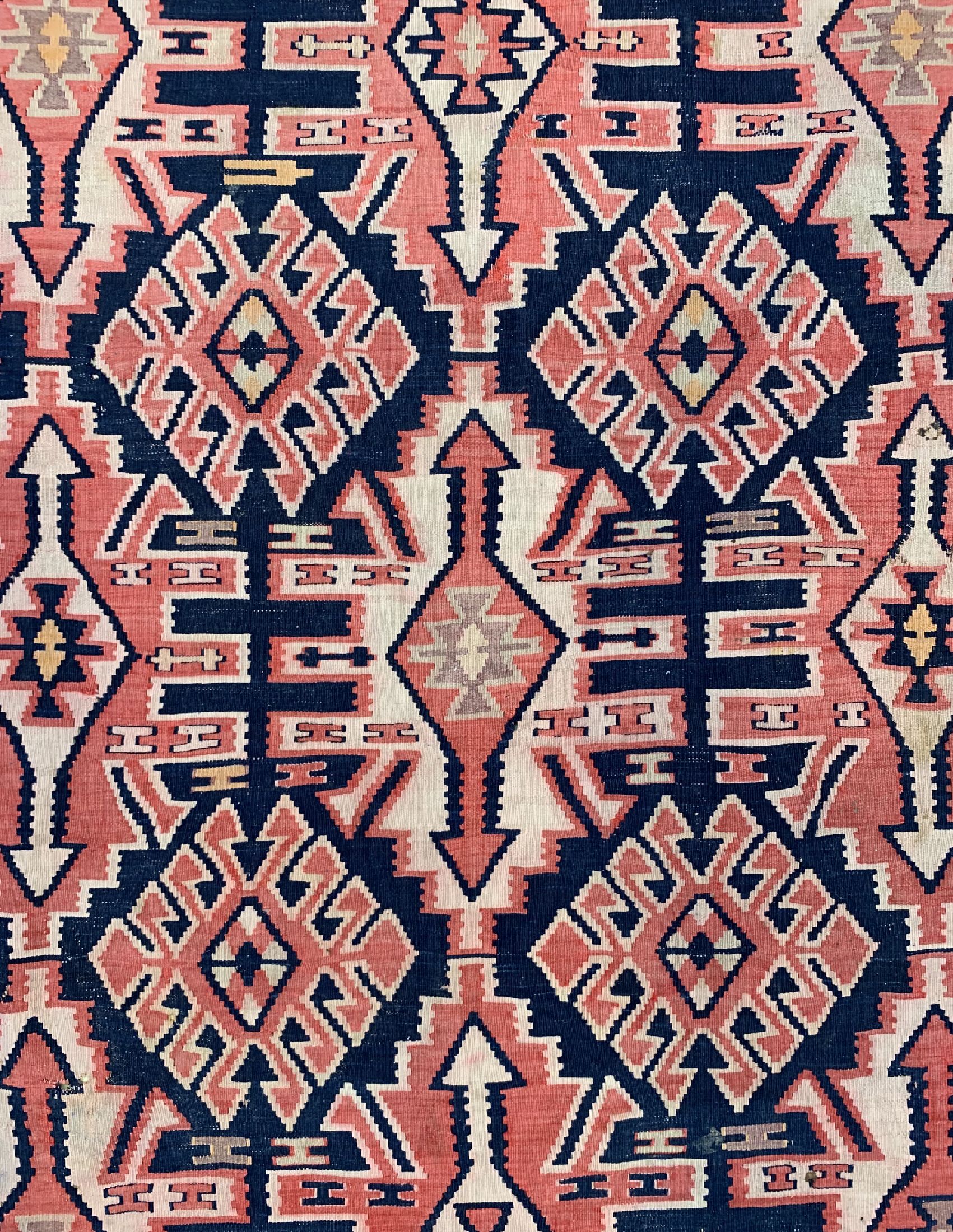 Detail c: Kuba Kelim, Kaukasus, um 1920, Wolle auf Wolle, ca. 355 x 170 cm, EHZ: 3