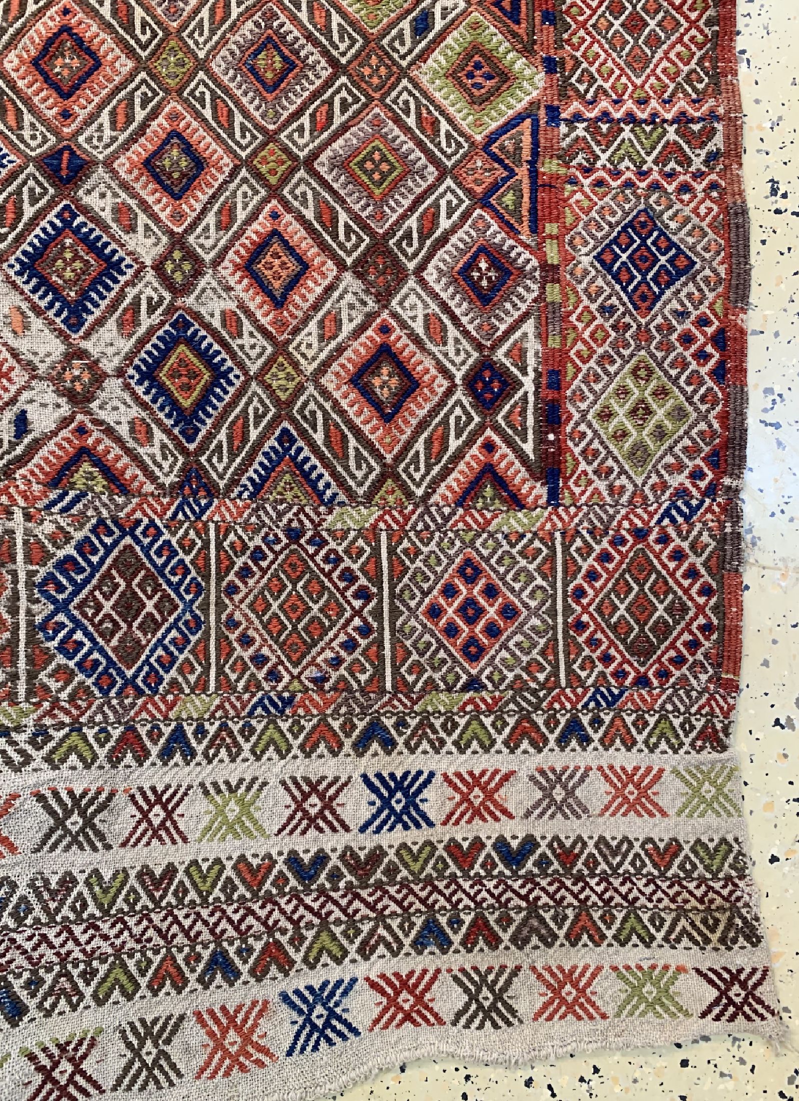 Detail a: Cicim alt, Türkei, um 1930, Wolle auf Wolle, ca. 370 x 165 cm, EHZ: 3
