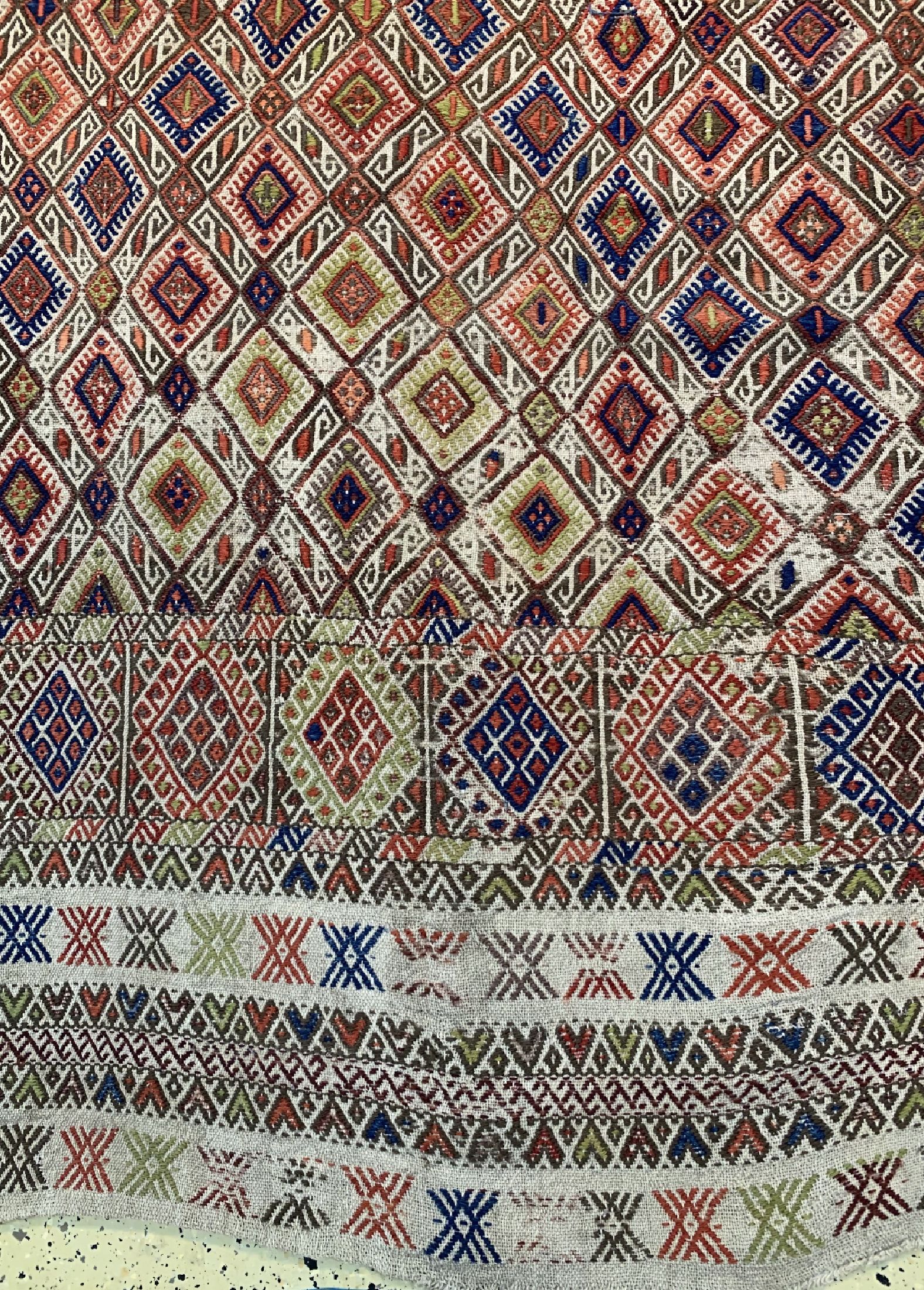 Detail b: Cicim alt, Türkei, um 1930, Wolle auf Wolle, ca. 370 x 165 cm, EHZ: 3
