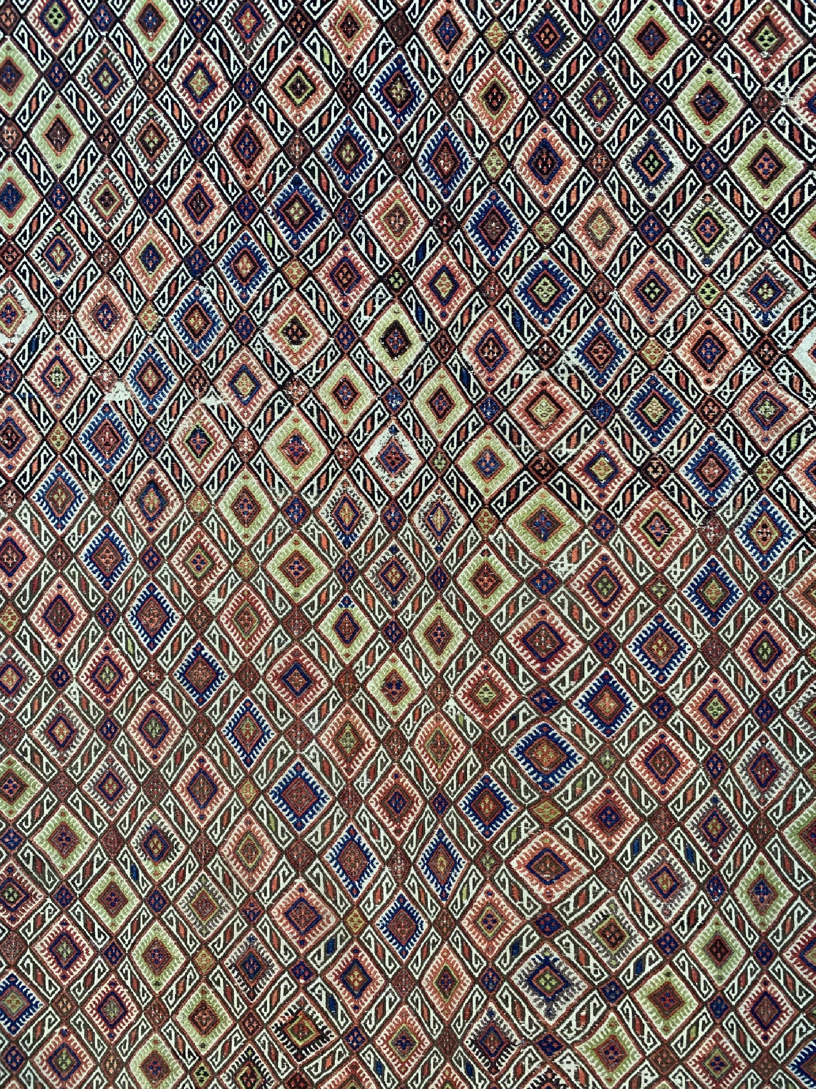 Detail c: Cicim alt, Türkei, um 1930, Wolle auf Wolle, ca. 370 x 165 cm, EHZ: 3