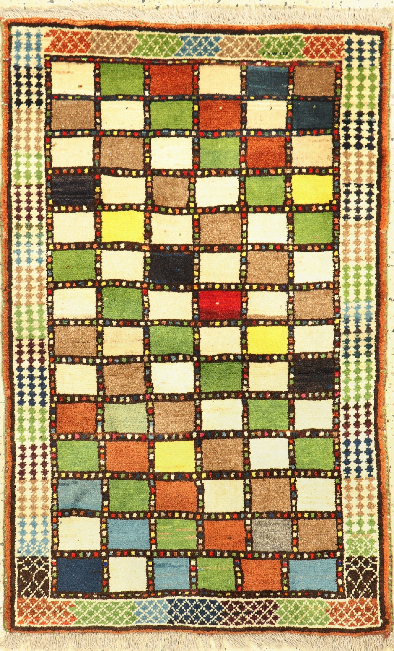 Gabbeh alt, Persien, ca. 50 Jahre, Wolle auf Wolle, ca. 140 x 90 cm, EHZ: 2