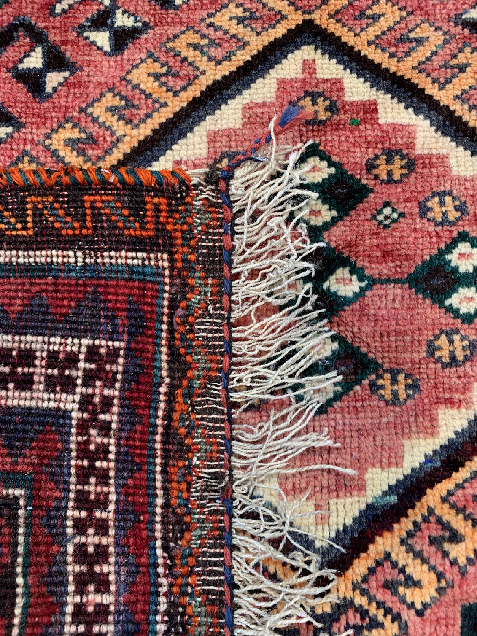 Detail e: Ghaschgai alt, Persien, um 1950, Wolle auf Wolle, ca. 178 x 108 cm, EHZ: 4