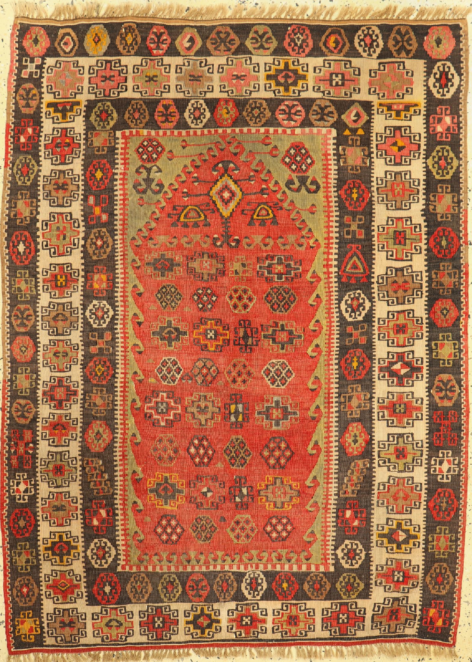 Anatol Kelim antik, Türkei, 19.Jhd, Wolle auf Wolle, ca. 153 x 113 cm, EHZ: 2