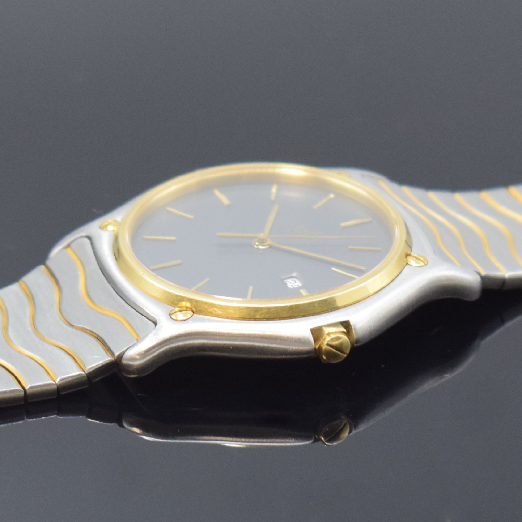 Detail c: EBEL Armbanduhr Sport Classic Referenz 183903, Schweiz um 1995, quarz, Edelstahl/Gold kombiniert inkl. Wellengliederband, Lünette gegen Geh. 5-fach ...