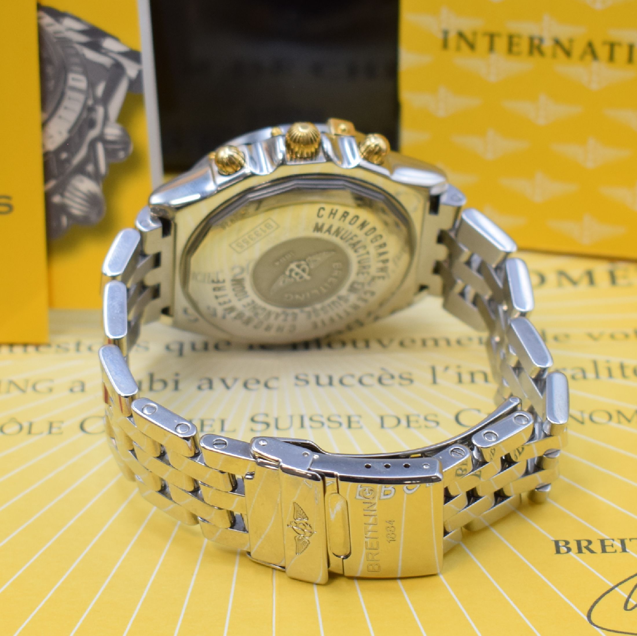 Detail b: BREITLING Herrenarmbanduhr Modellserie Chronometre Crosswind Referenz B13355, Schweiz um 2001, Automatik, Edelstahlgeh. inkl. Pilotband m. Faltschl., ...