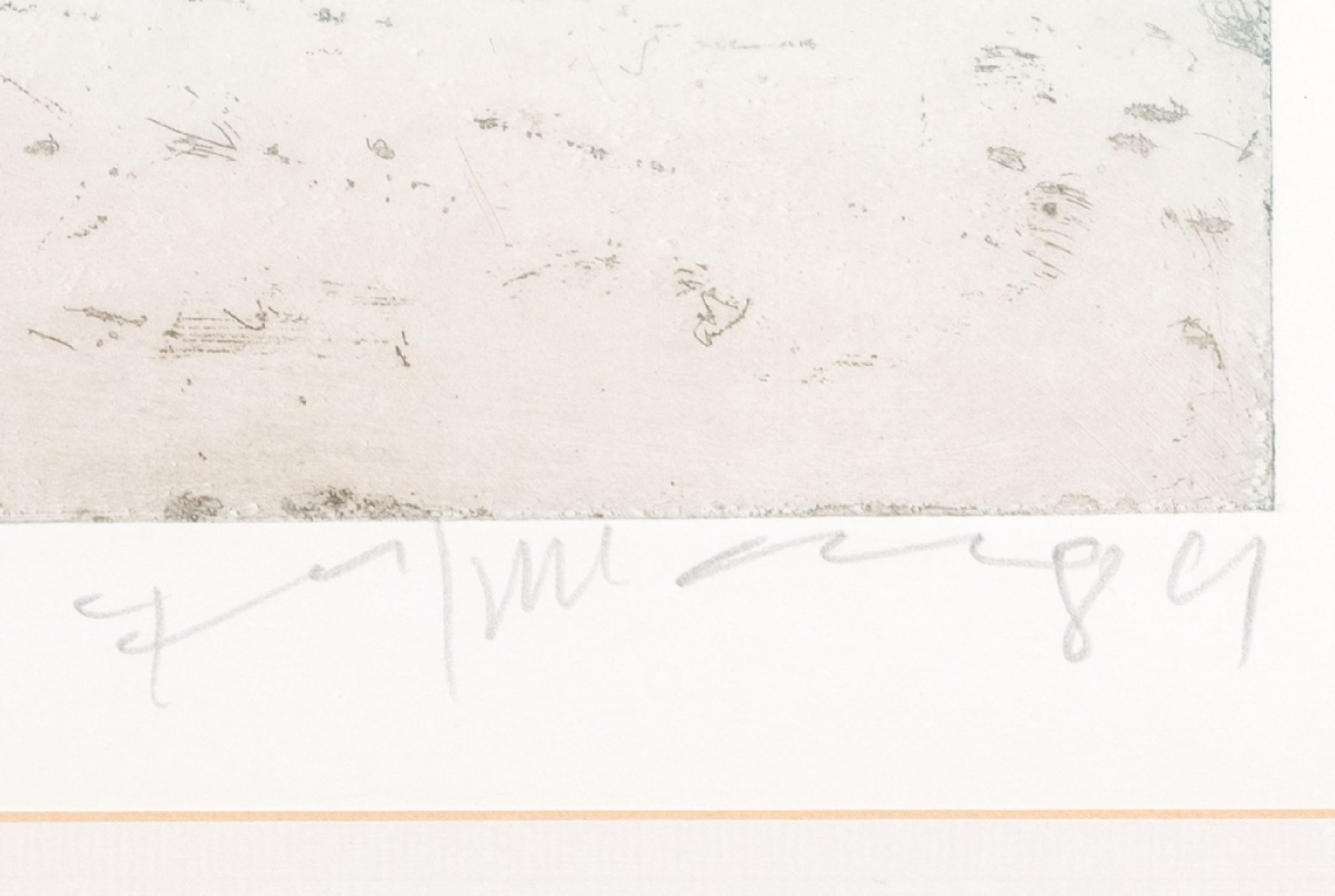 Detail a: Klaus Fussmann, geb. 1938, Farbradierung, "Nordsee bei Sylt", 1989, Ed. 41/100, signiertund nummeriert, verso auf Etikett bez., Platte39x49 ...