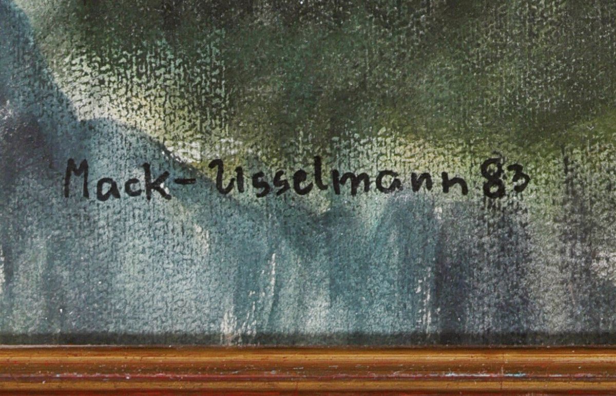 Detail d: Elisabeth Mack-Usselmann, 1927 Karlsruhe - 2020, Meisterschülerin Erich Heckels, "Titisee-Triptychon", dreiteilige Titisee -Landschaft, ...