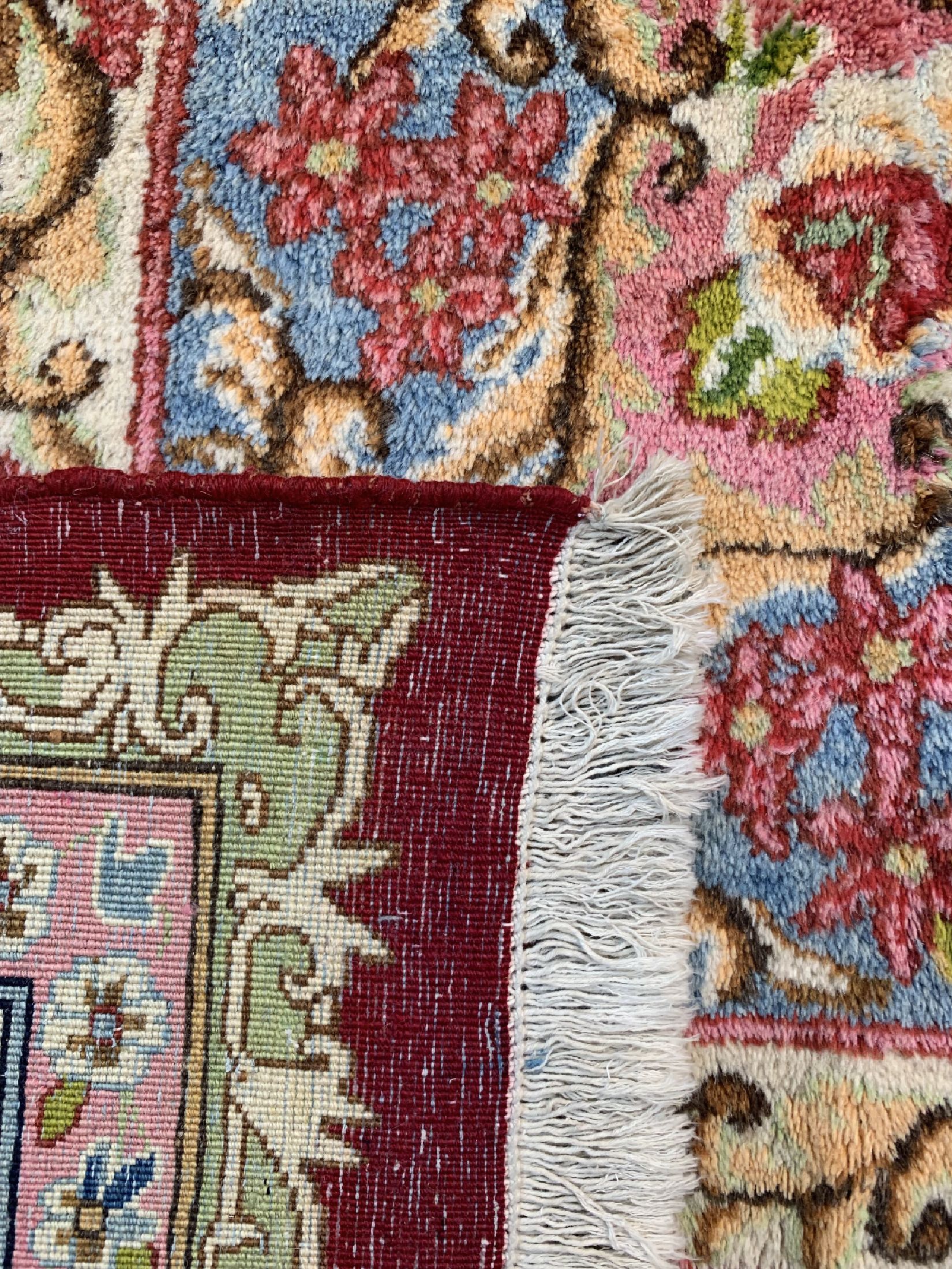 Detail d: Kerman, Persien, ca. 50 Jahre, Wolle auf Baumwolle, ca. 412 x 308 cm, EHZ: 2-3