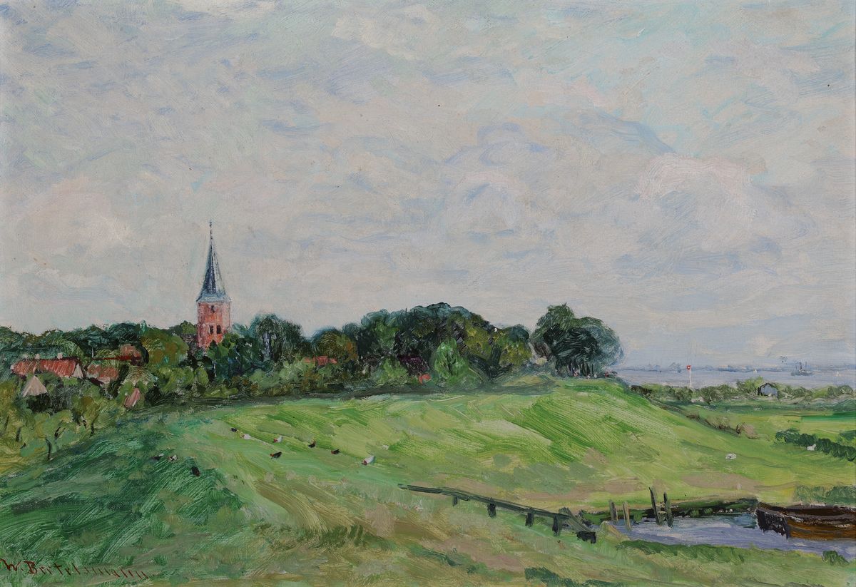 Walter Bertelsmann, 1877 Bremen-1963 Worpswede, Unterricht bei Wilhelm Otto und Schüler von Hans am Ende in Worpswede, Zeit seines Leben ...