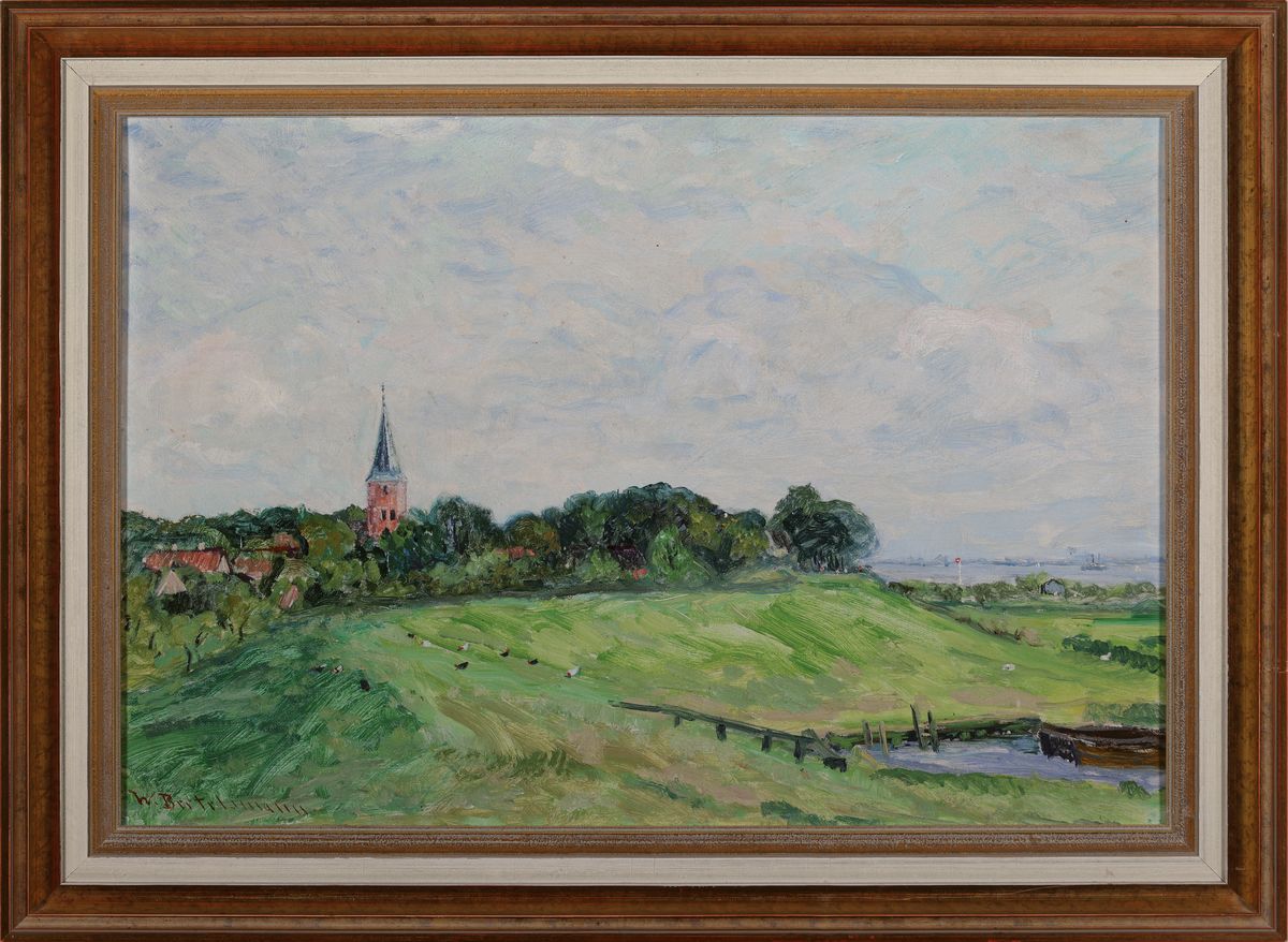 Detail k: Walter Bertelsmann, 1877 Bremen-1963 Worpswede, Unterricht bei Wilhelm Otto und Schüler von Hans am Ende in Worpswede, Zeit seines Leben ...