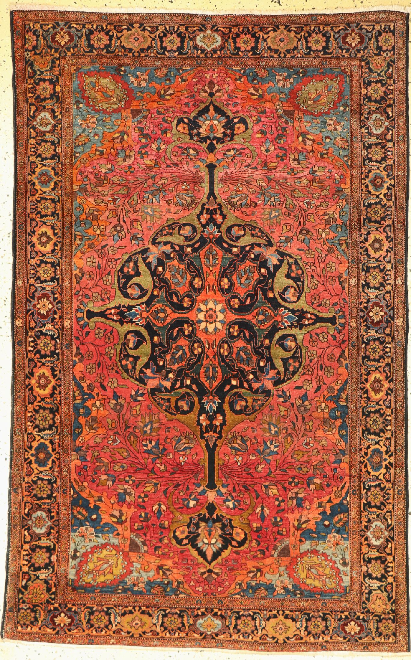 Sarogh-Farahan, Persien, Ende 19 Jhd., Wolle auf Baumwolle, ca. 204 x 129 cm, EHZ: 2,minimale Florfehlstelle