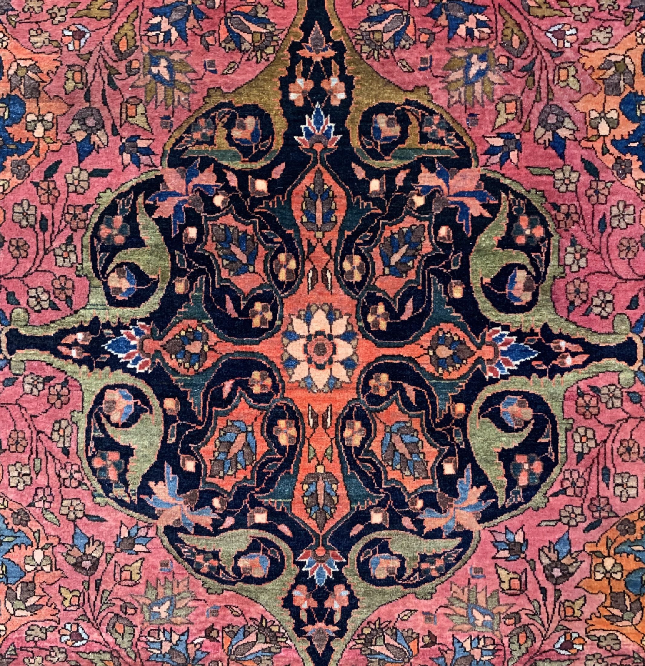 Detail b: Sarogh-Farahan, Persien, Ende 19 Jhd., Wolle auf Baumwolle, ca. 204 x 129 cm, EHZ: 2,minimale Florfehlstelle