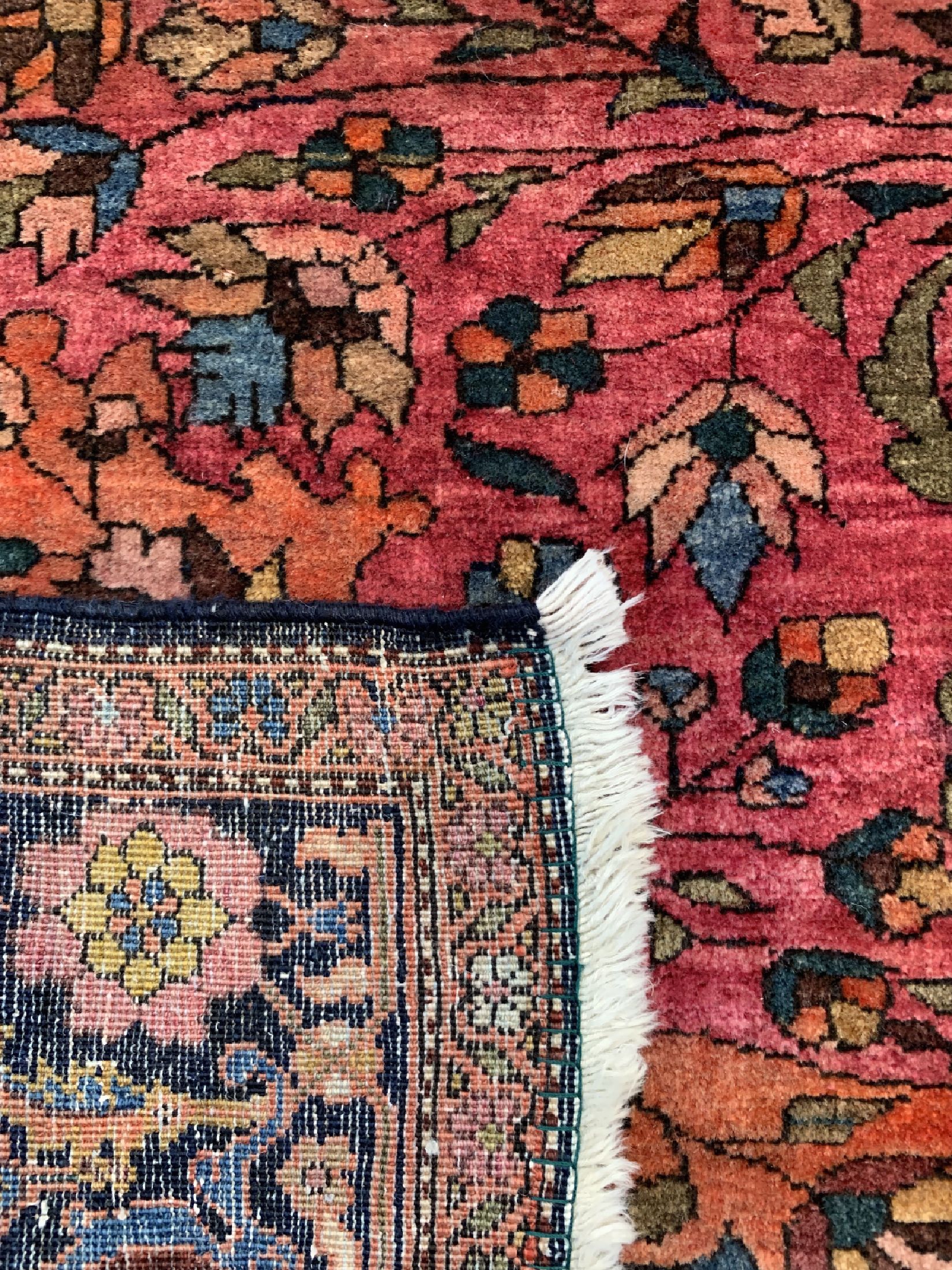Detail e: Sarogh-Farahan, Persien, Ende 19 Jhd., Wolle auf Baumwolle, ca. 204 x 129 cm, EHZ: 2,minimale Florfehlstelle
