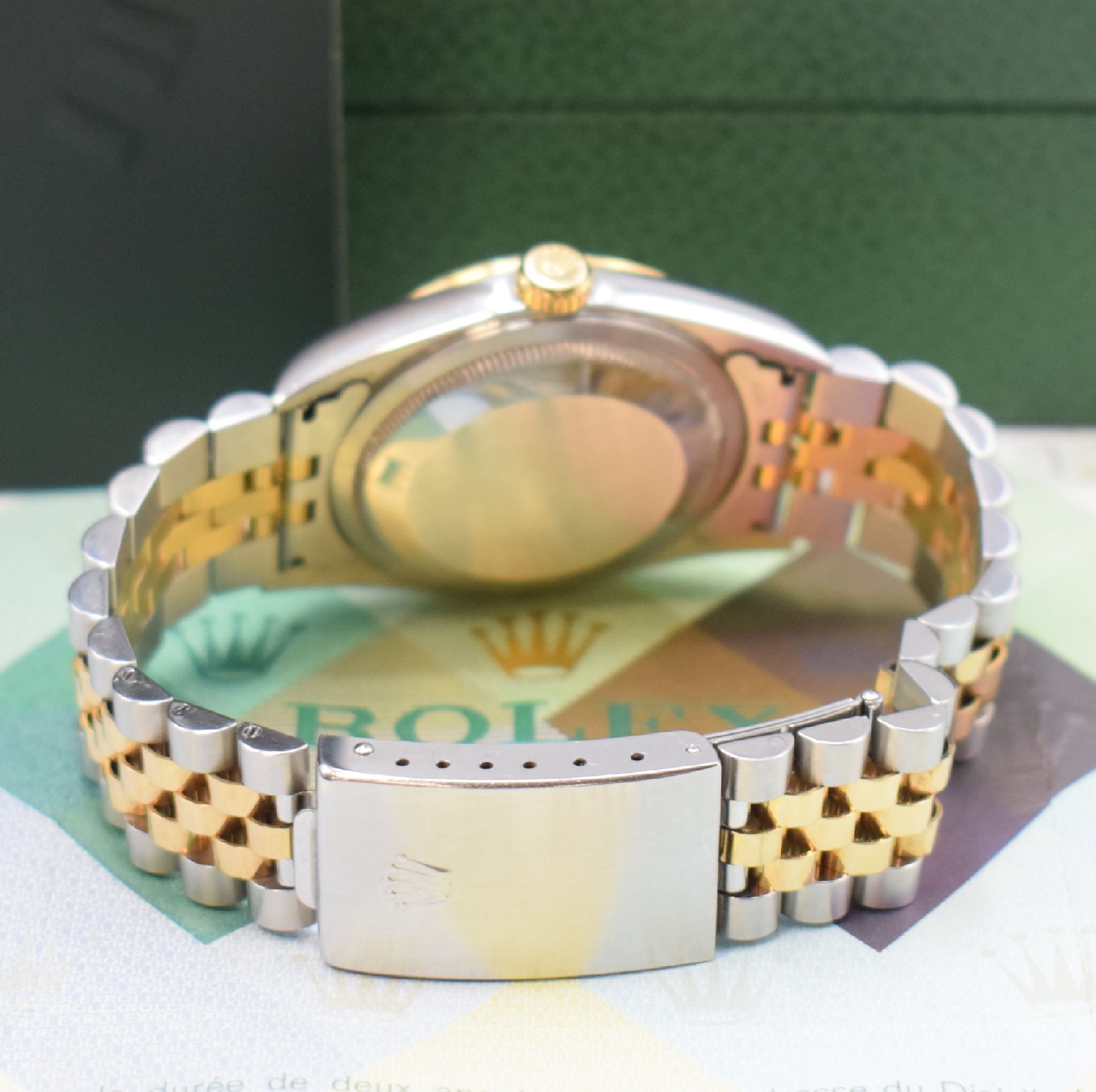 Detail b: ROLEX Oyster Perpetual Datejust gut erhaltene Herrenarmbanduhr Referenz 16233 mit original Zertifikat, Schweiz verk. 01/2007, Automatik, Chronometer ...