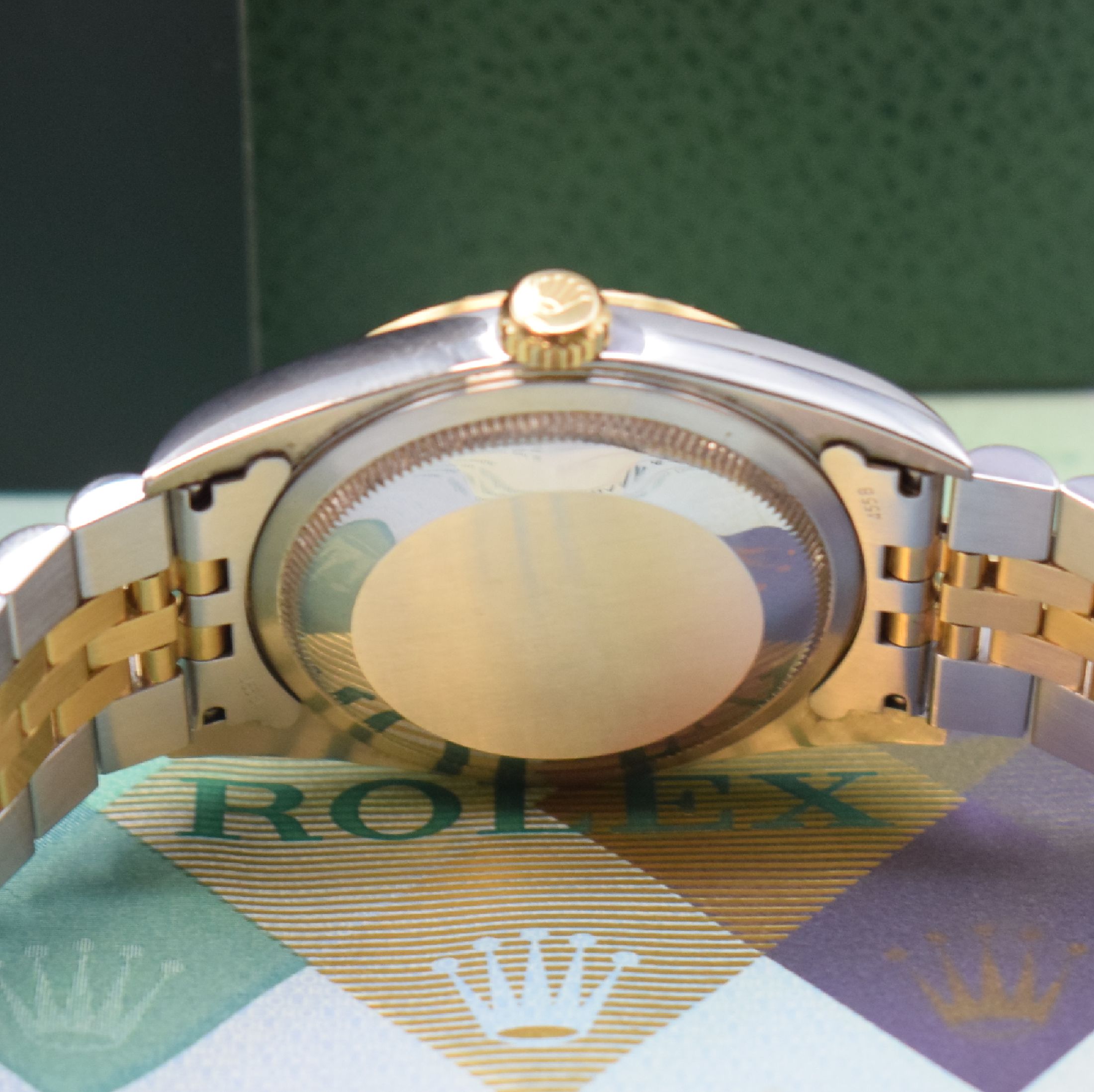 Detail e: ROLEX Oyster Perpetual Datejust gut erhaltene Herrenarmbanduhr Referenz 16233 mit original Zertifikat, Schweiz verk. 01/2007, Automatik, Chronometer ...