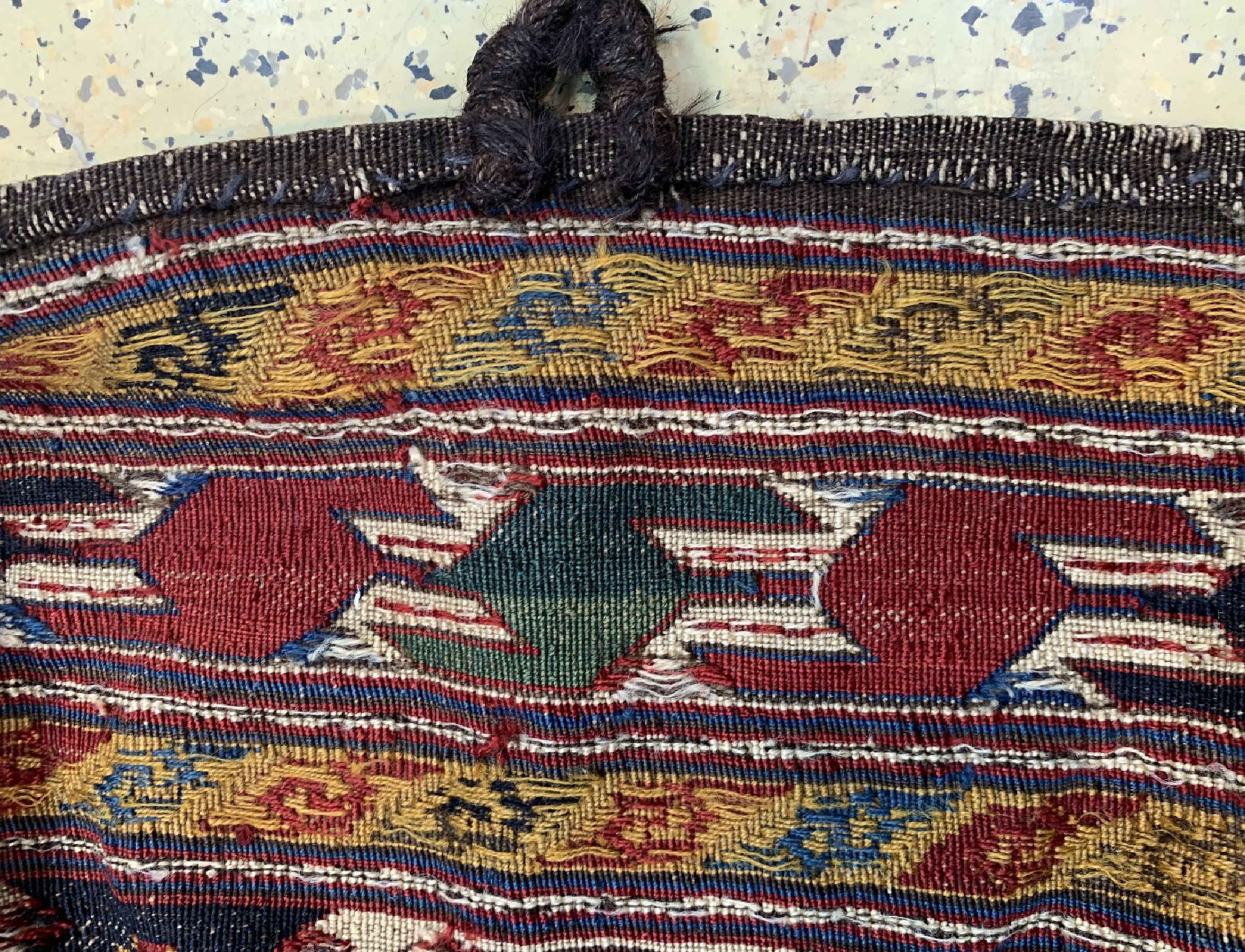 Detail d: Shahsawan"Mafrasch", Persien, 19.Jhd, Wolleauf Wolle, ca. 100 x 50 x 55 cm, EHZ: 1-2